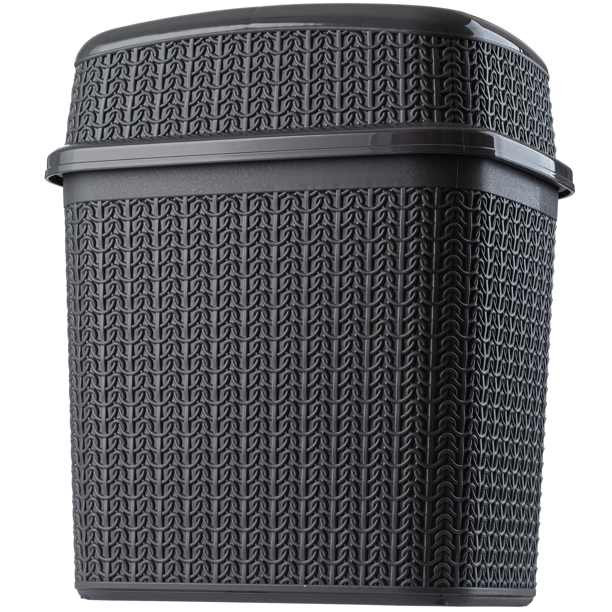 Kosz na śmieci Tonni z uchylną pokrywą 10L, grafit