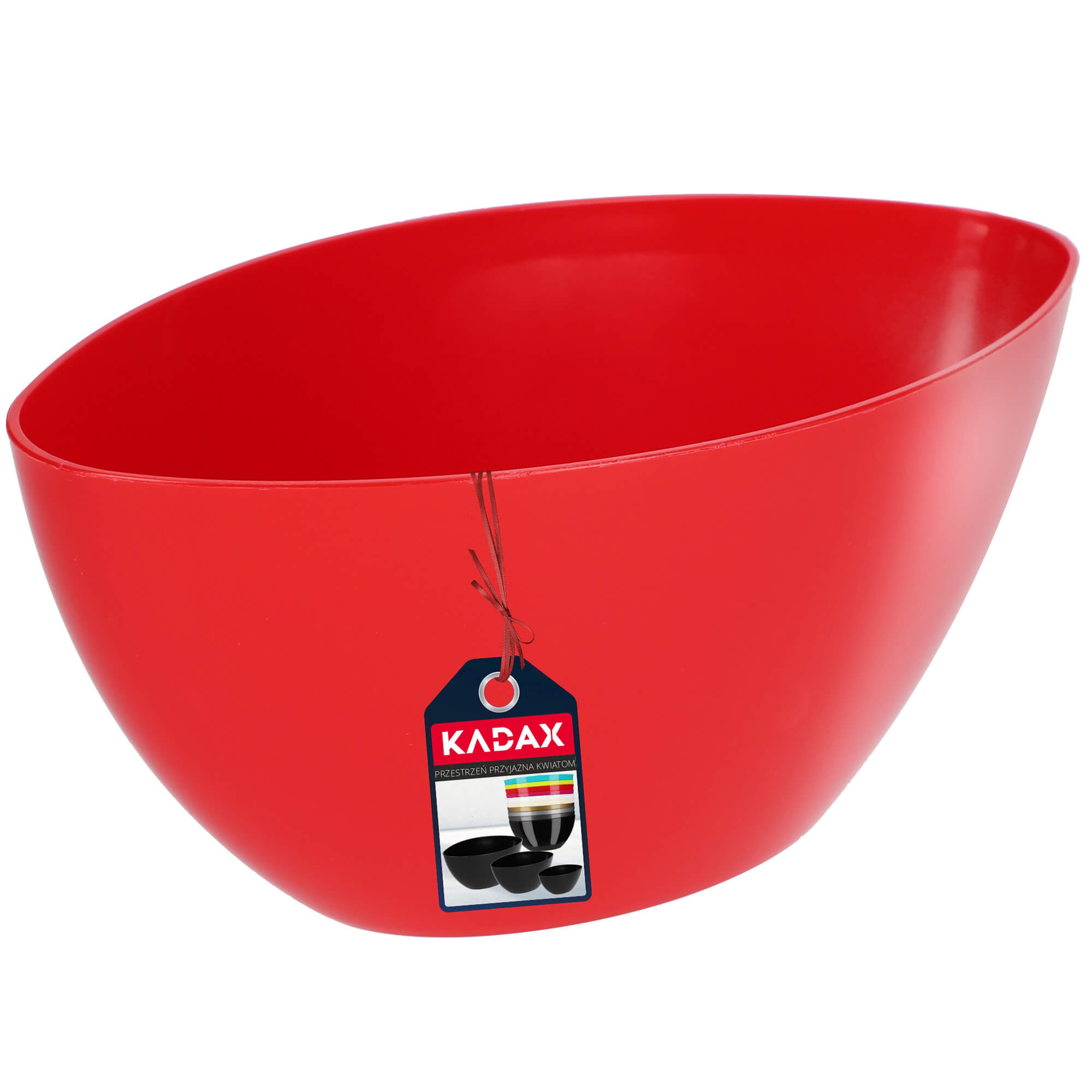 Doniczka na kwiaty owalna Ptuj 38 cm, czerwona