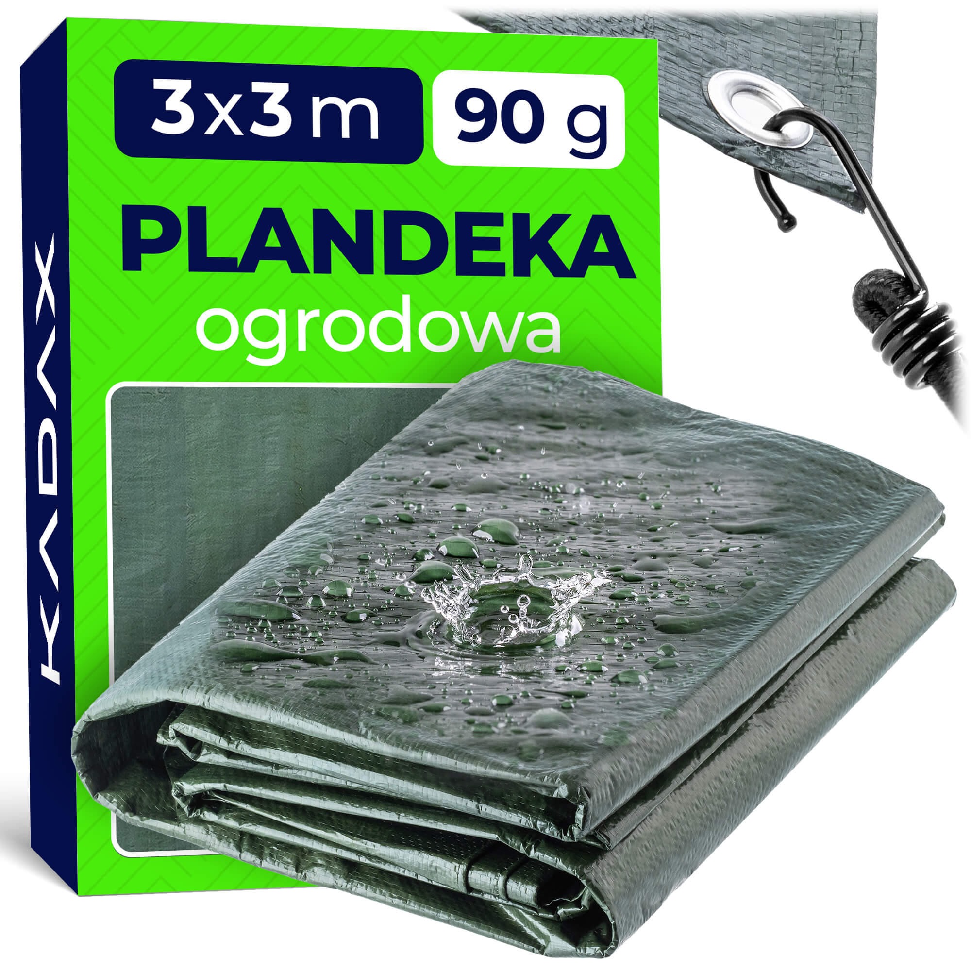 Plandeka okryciowa ogrodowa Korso 3x3m, zielona