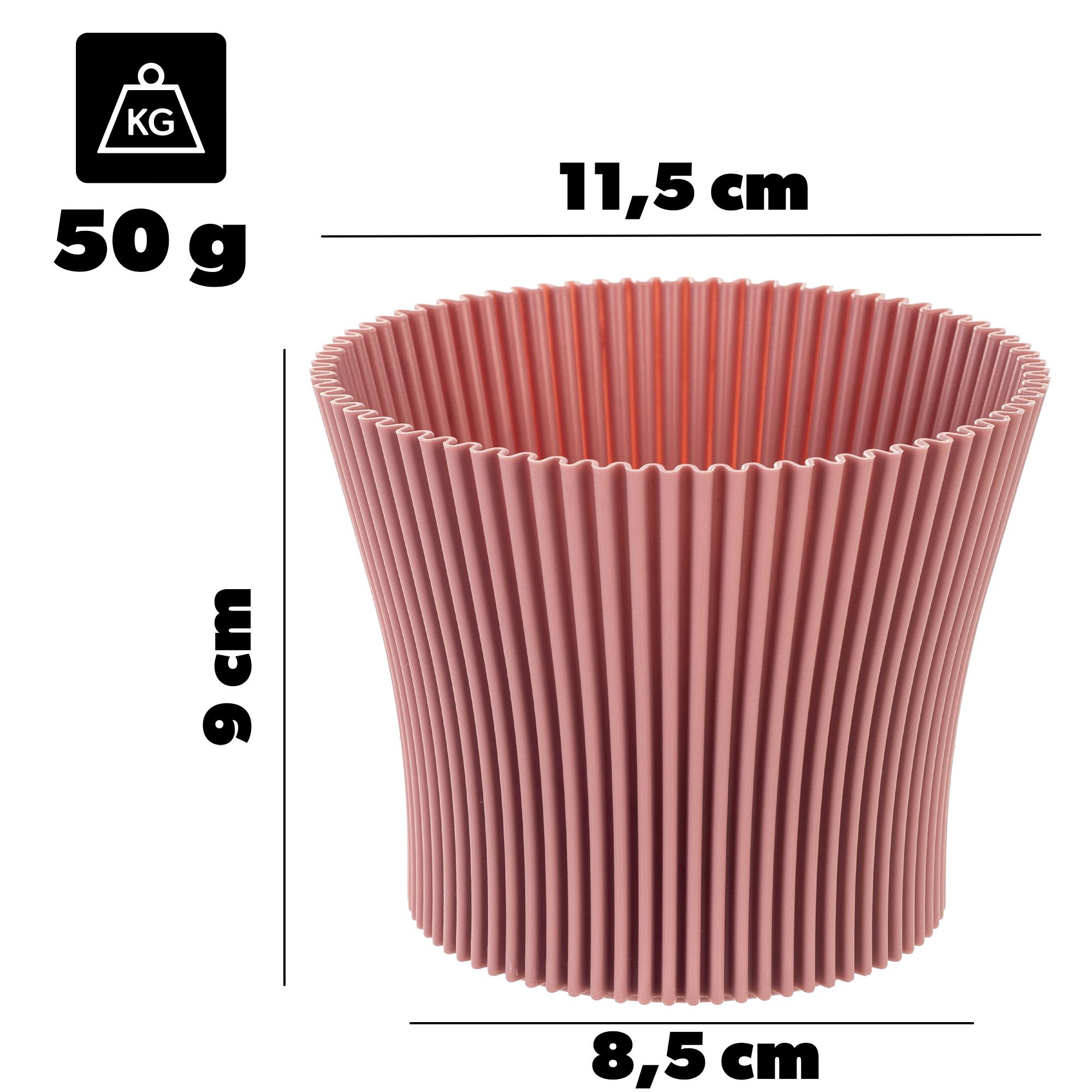 Doniczka na kwiaty Estrela 12cm różowy