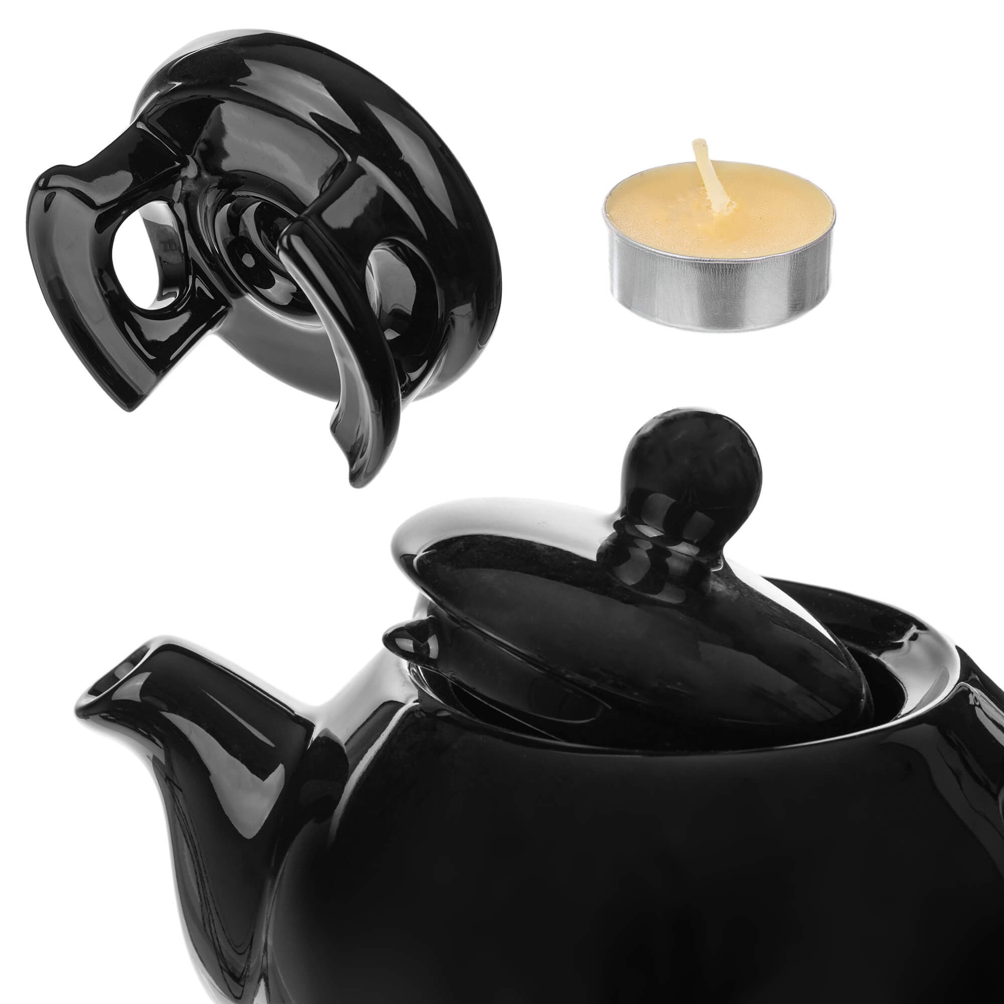 Dzbanek ceramiczny z podgrzewaczem Irais 1L czarny