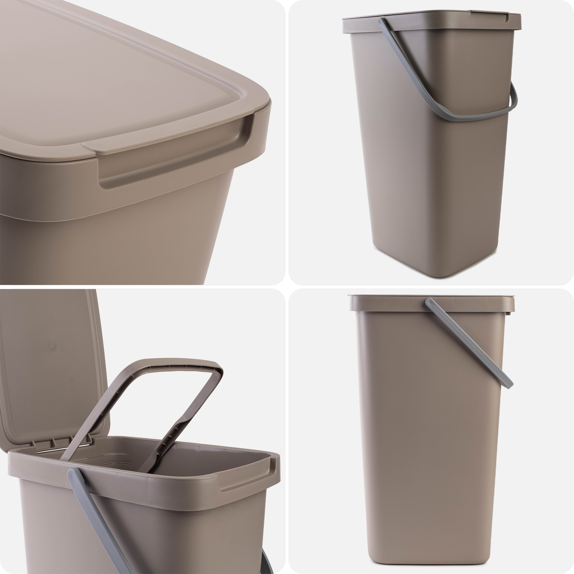 Kosz na śmieci Salans jasny brąz 25L