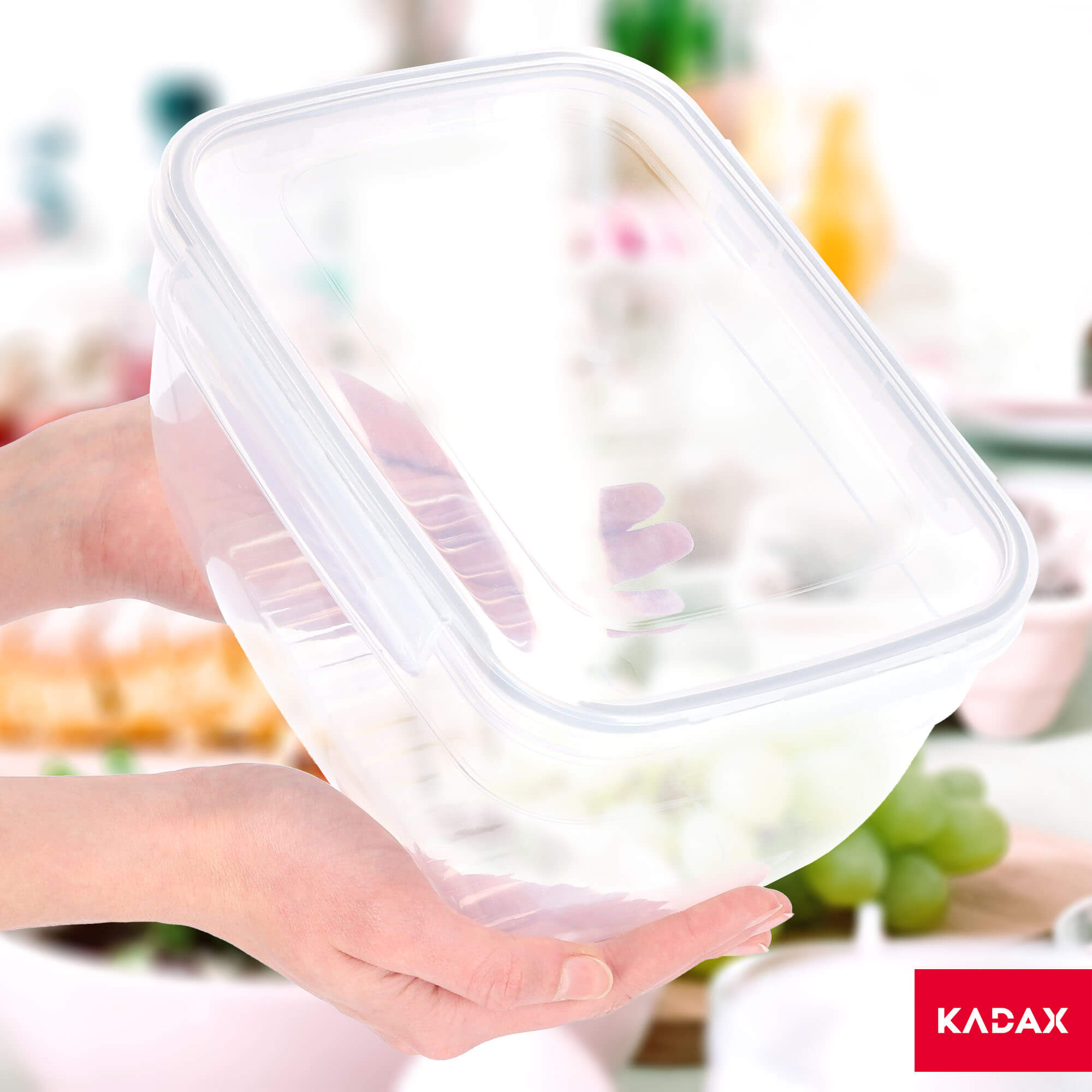 Pojemnik na żywność z pokrywką 3,1L, prostokątny