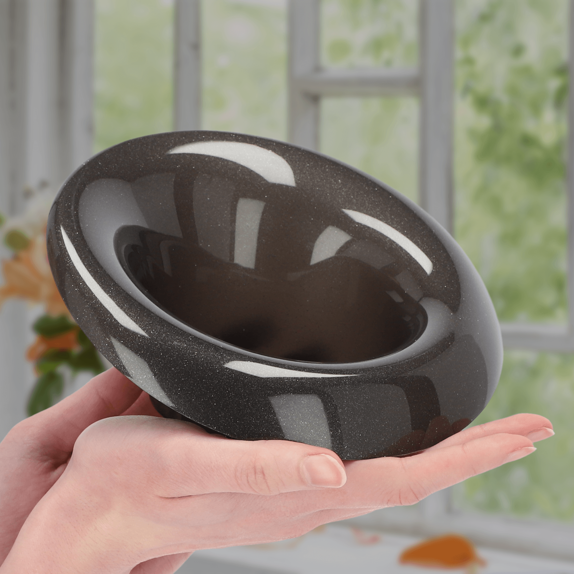 Ikebana na kwiaty okrągłą 8 x 17 cm, grafit