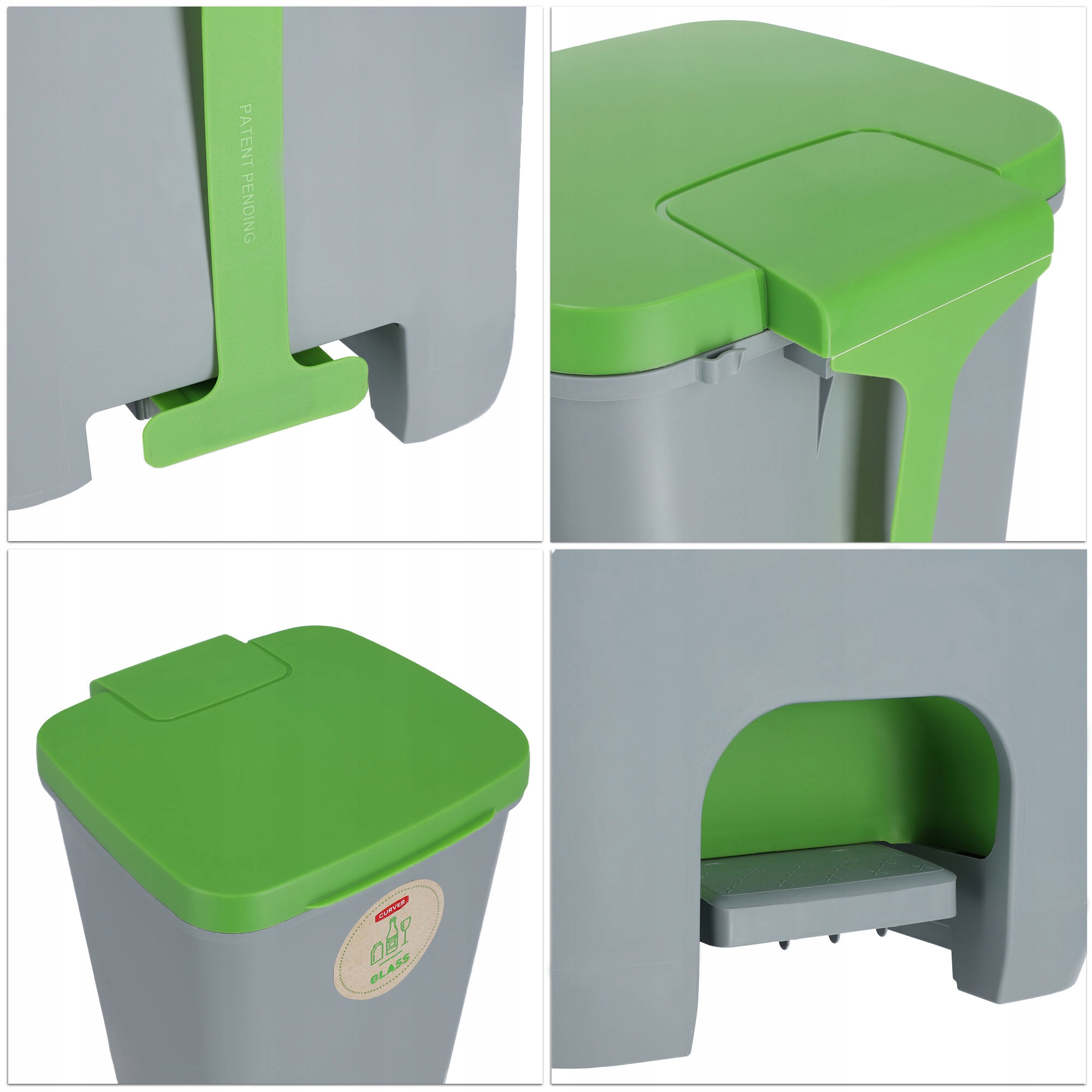 Kosz na śmieci Curver Essentials 20L, zielony