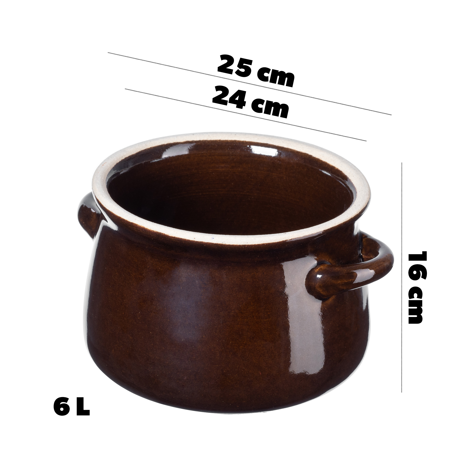 Garnek kamionkowy Athena 6L