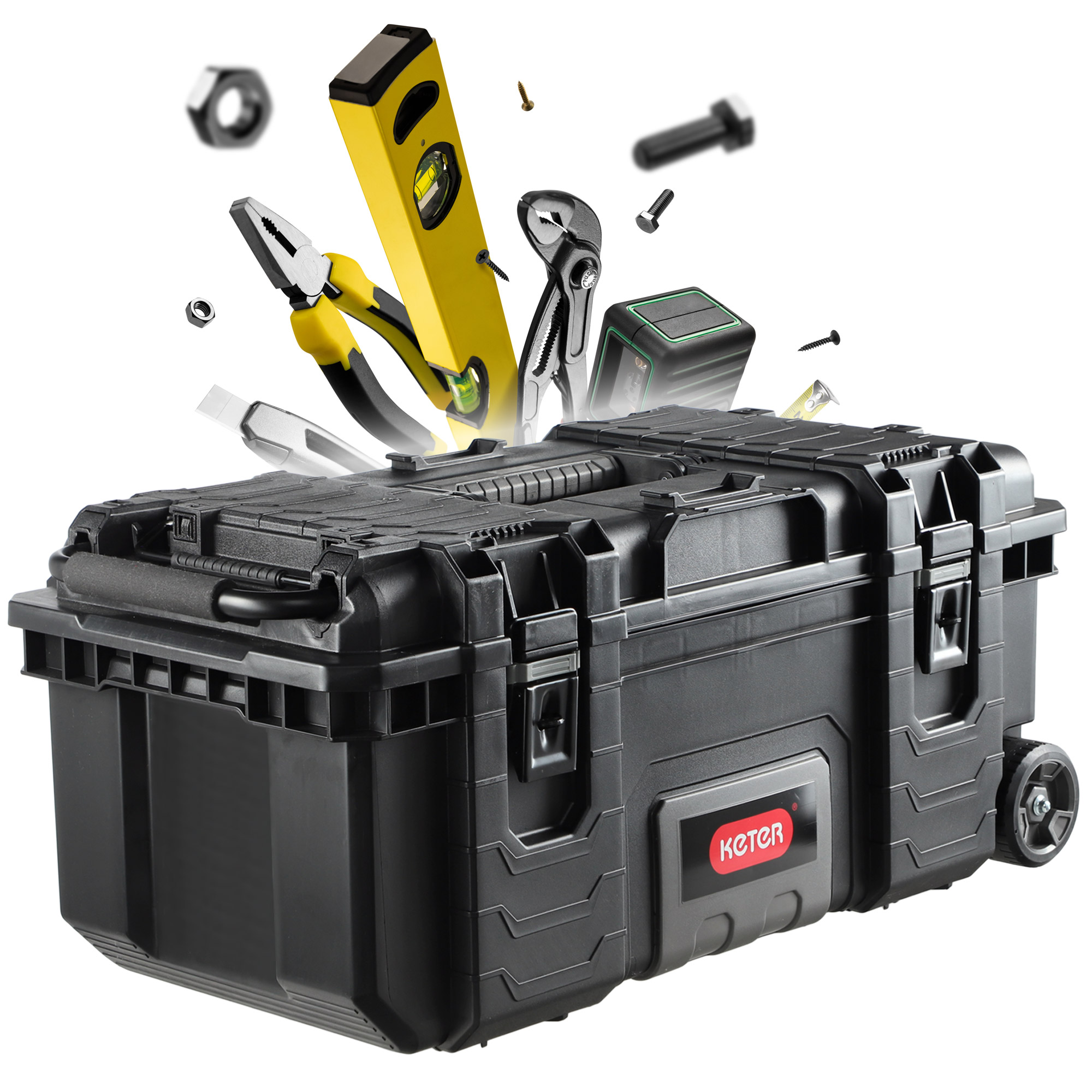 Skrzynka narzędziowa na kółkach Keter Gear czarna