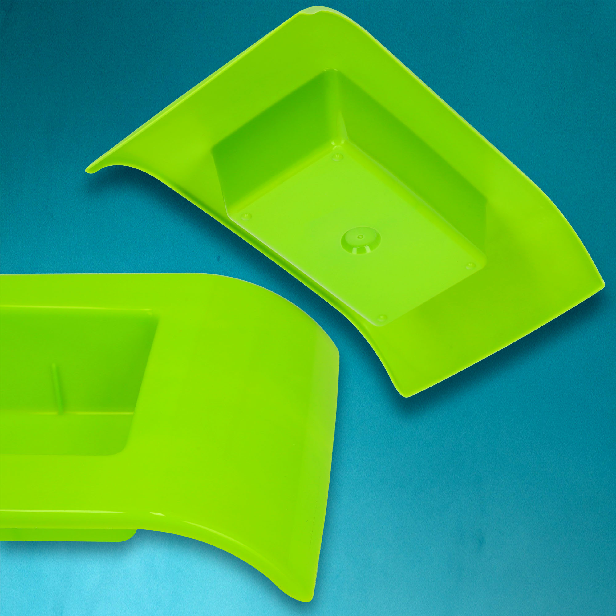 Ikebana na kwiaty prostokątna 4 x 24 cm, zielona