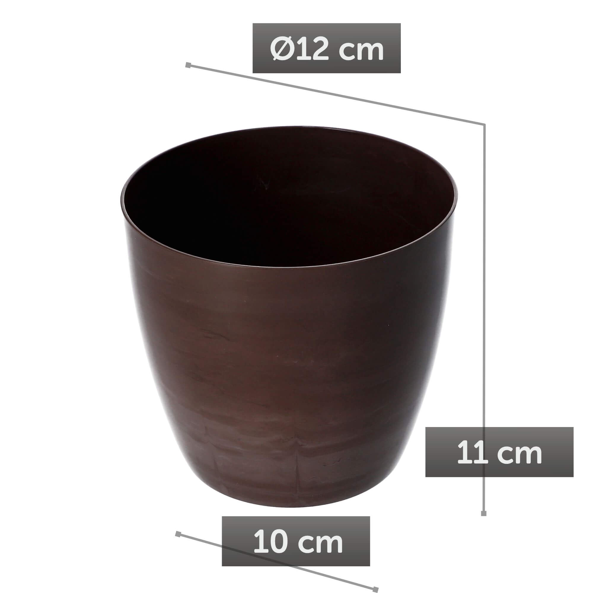 Doniczka na kwiaty Agen 12 cm, brązowy marmur
