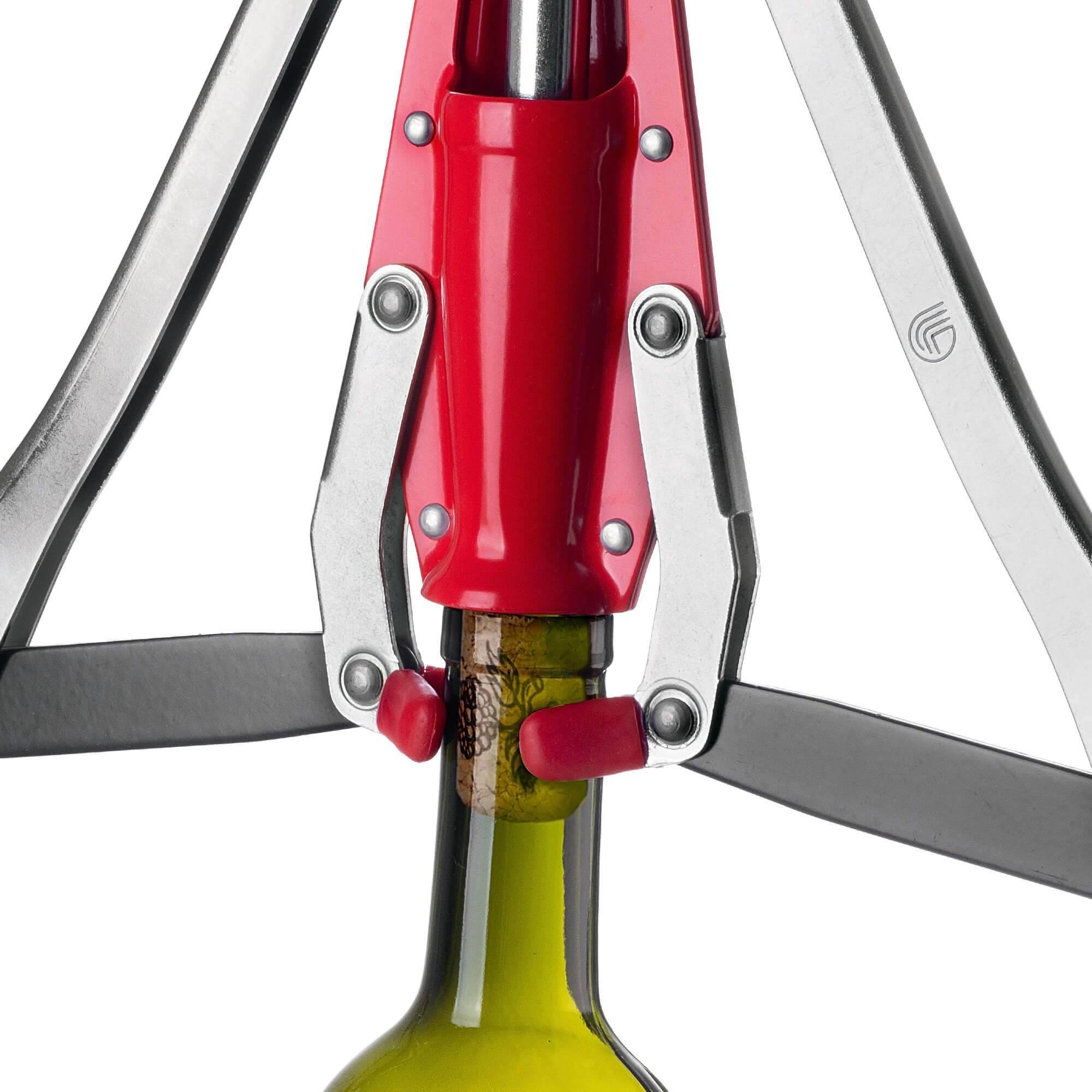 Korkownica dwuramienna Aliano 24 x 33 cm metalowa czerwona