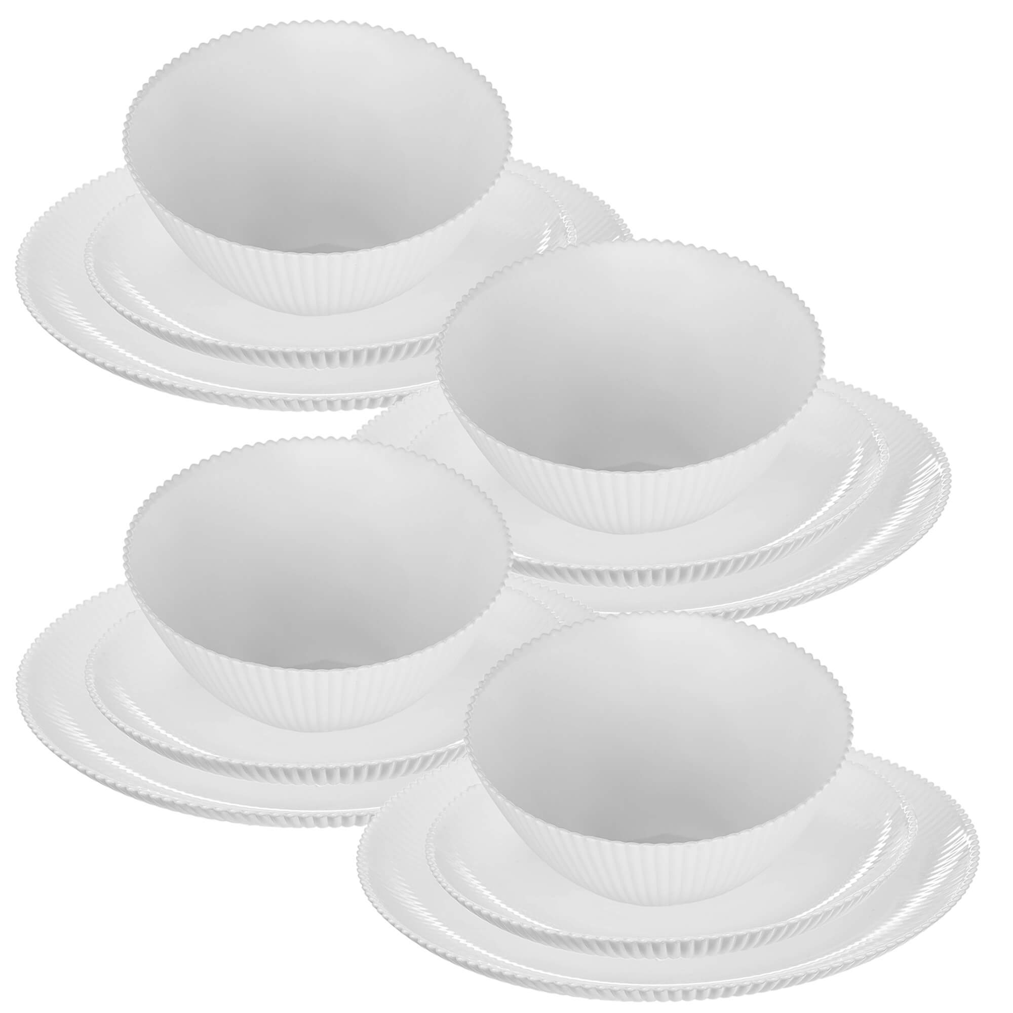 Zestaw obiadowy Regno biały 4 komplety