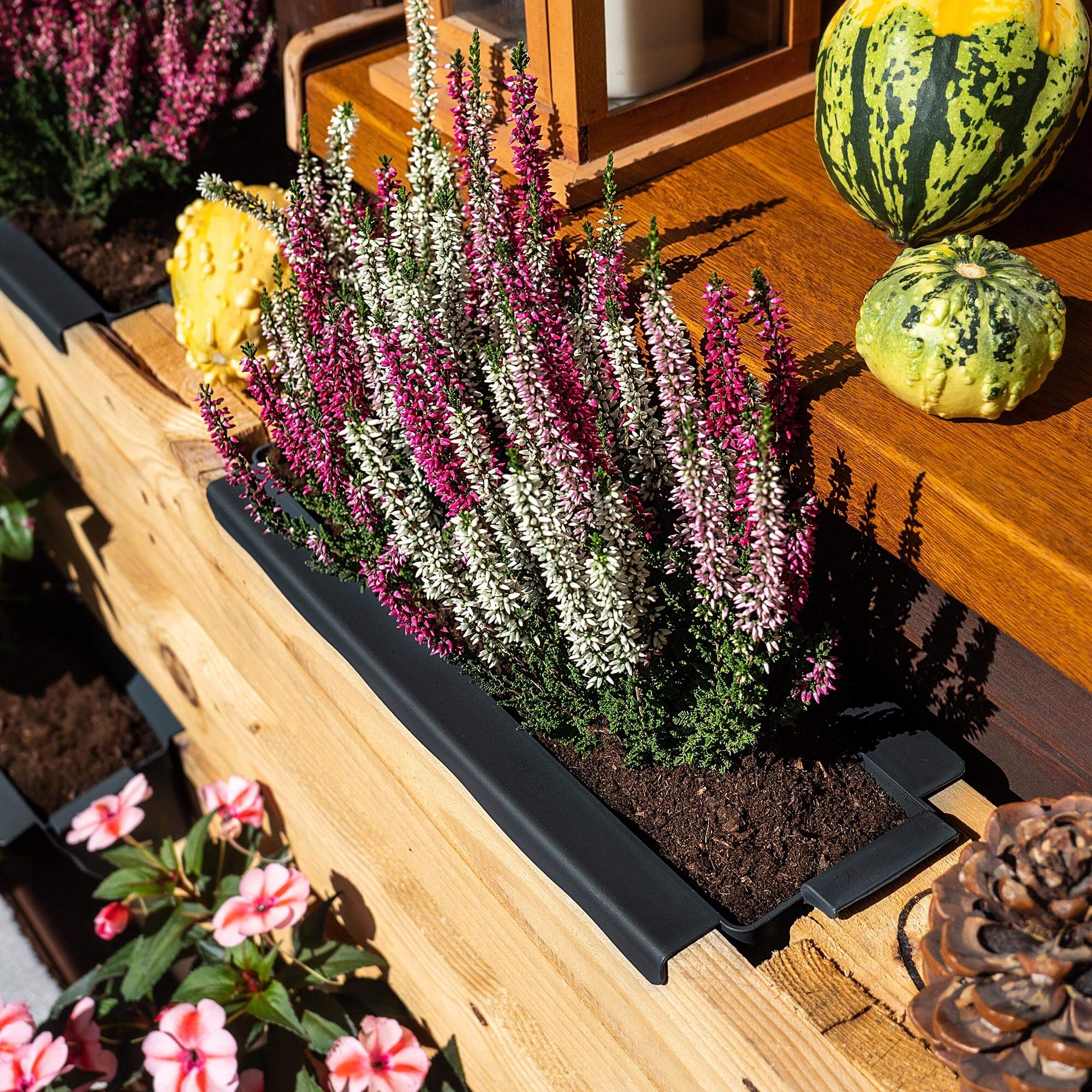 Doniczka do europalet Veere 40.5 cm czarna 12 szt.