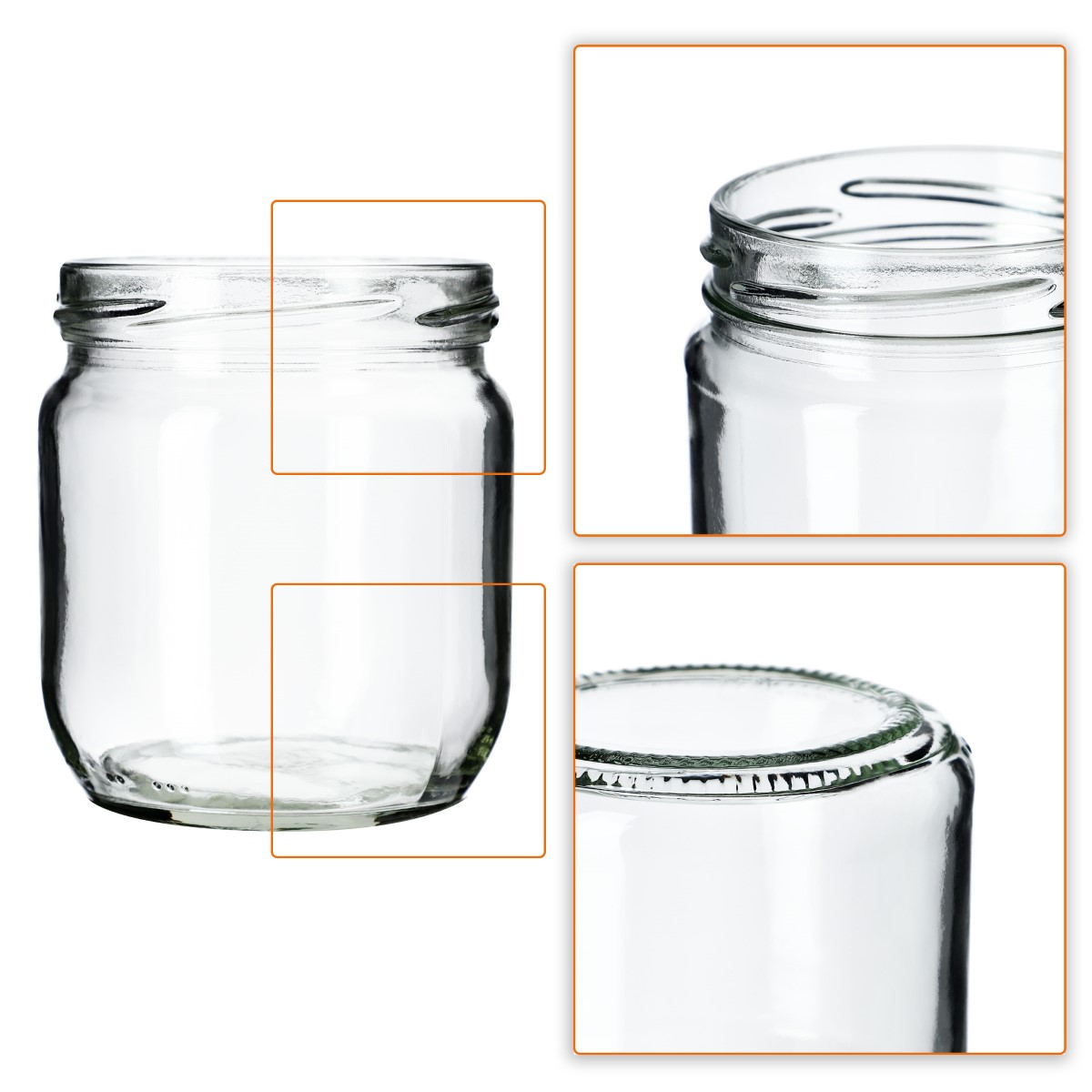 Słoiki na przetwory Salla 425ml 48szt 82mm + wieczka "Czarna Krata"