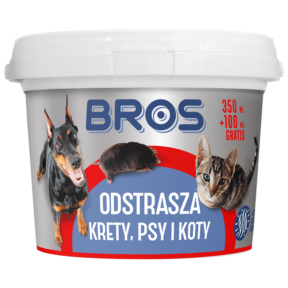 Bros Preparat odstraszający krety psy i koty 350ml