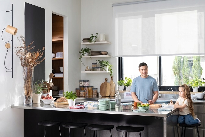 Pojemnik na żywość okrągły 1L Curver Smart Eco, zielony