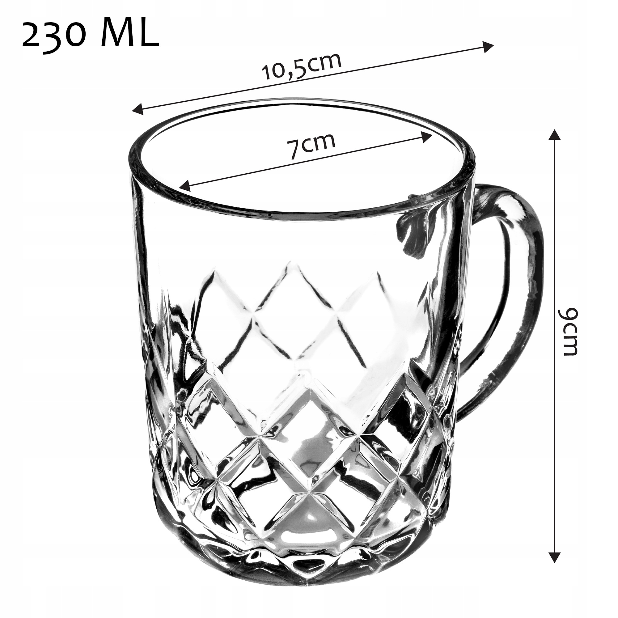 Kubki do kawy i herbaty Brescia 230 ml, 12 szt.