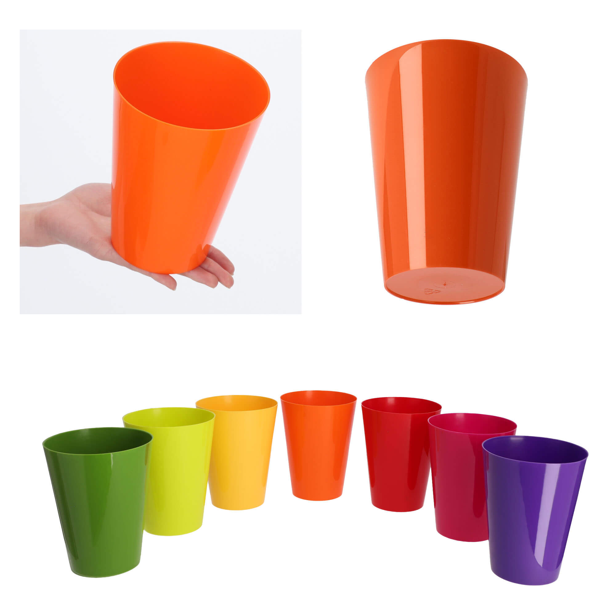 Doniczka na storczyka Cerda 13 cm, pomarańczowa