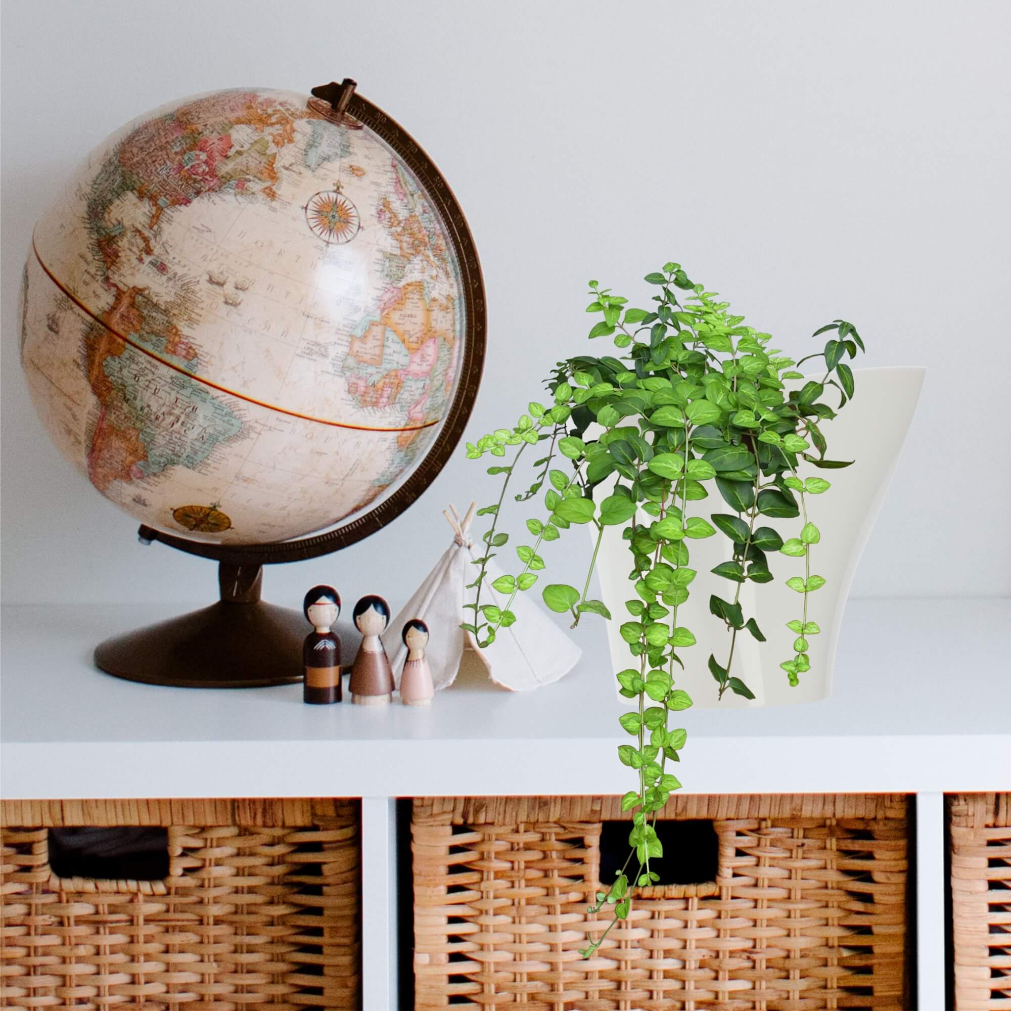 Doniczka asymetryczna 19 cm, biała