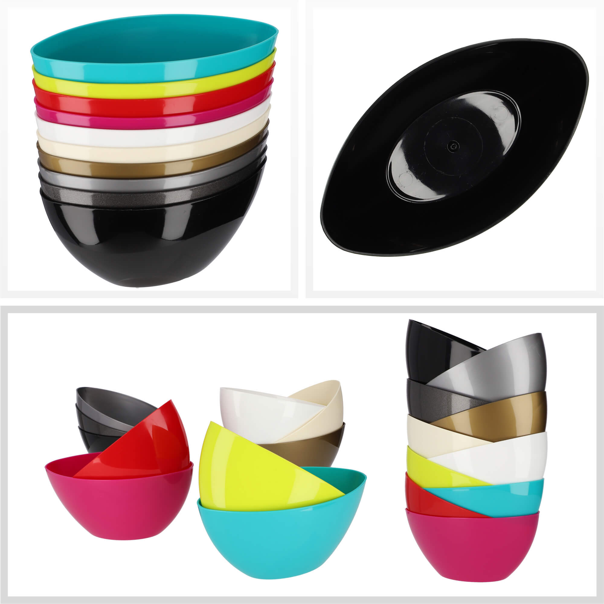 Doniczka na kwiaty Ptuj owalna 30 cm, czarna