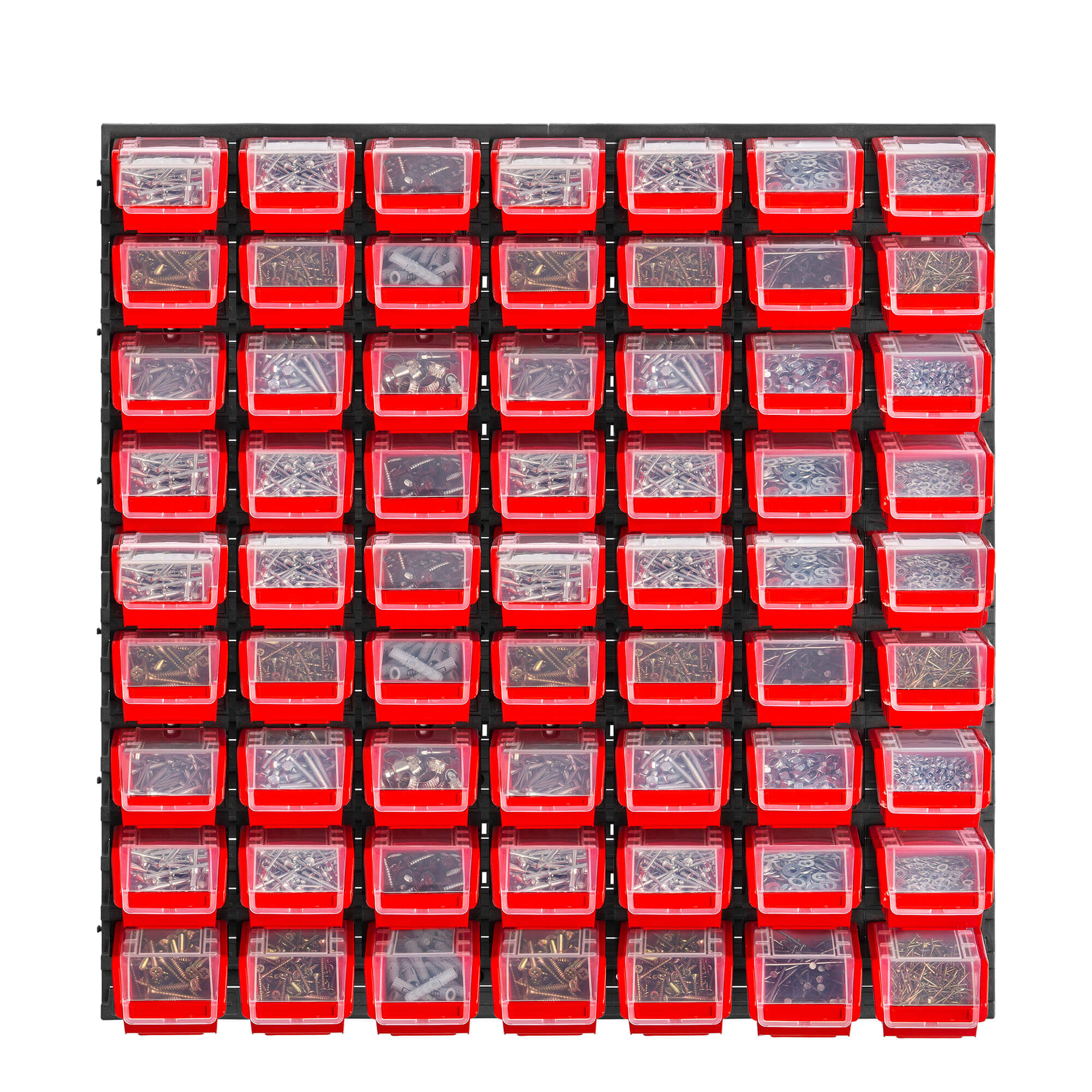 Tablica warsztatowa Lokke 78x78cm 63 elementy czerwona