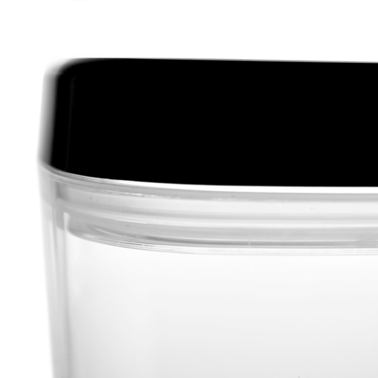 Pojemnik kwadratowy Duna 1.8L, czarny