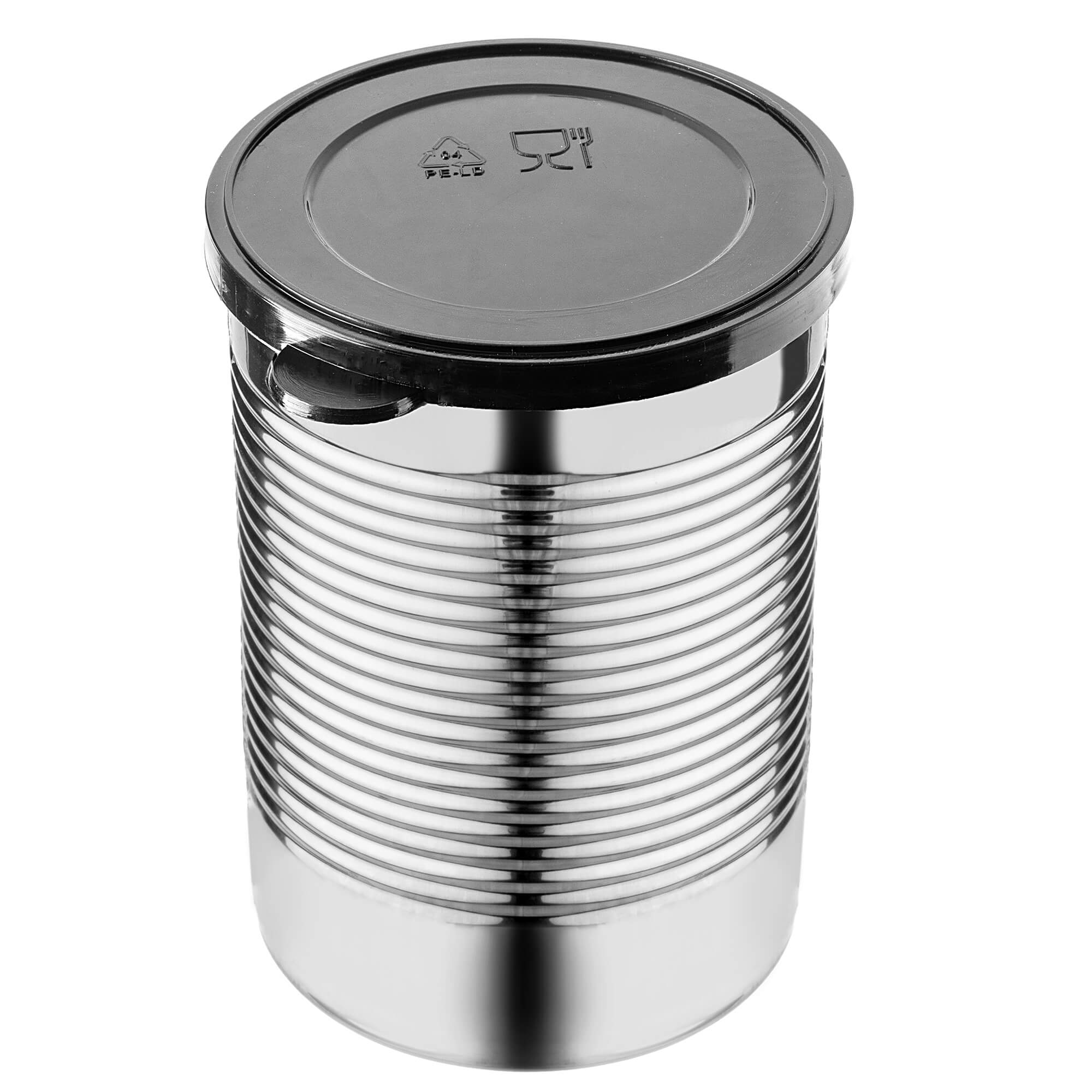 Zestaw pokrywek na puszki Oizon 73mm czarny 6 szt.