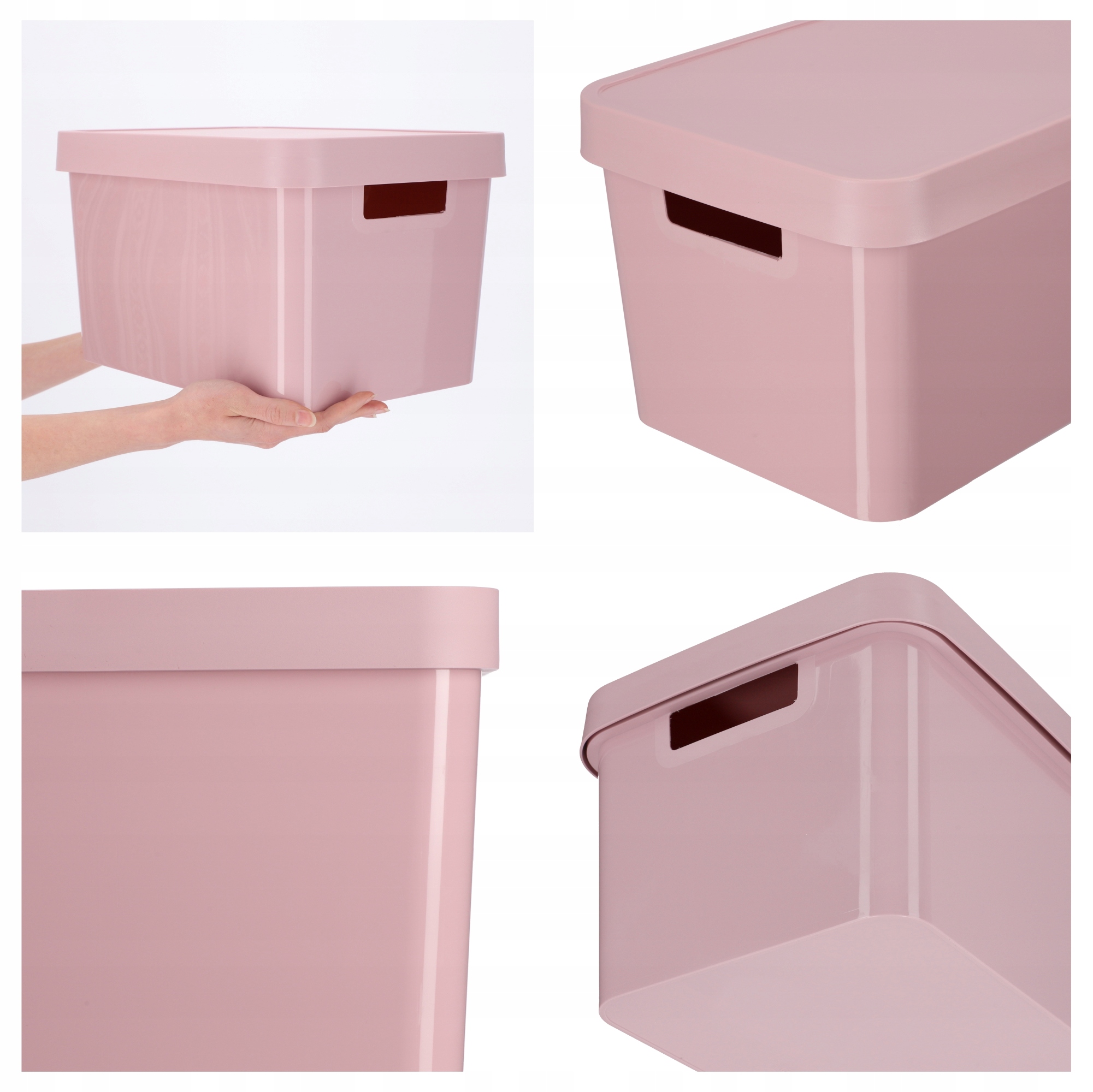 Pojemniki do przechowywania Curver Infinity 4.5+11+17L różowe z pokrywą