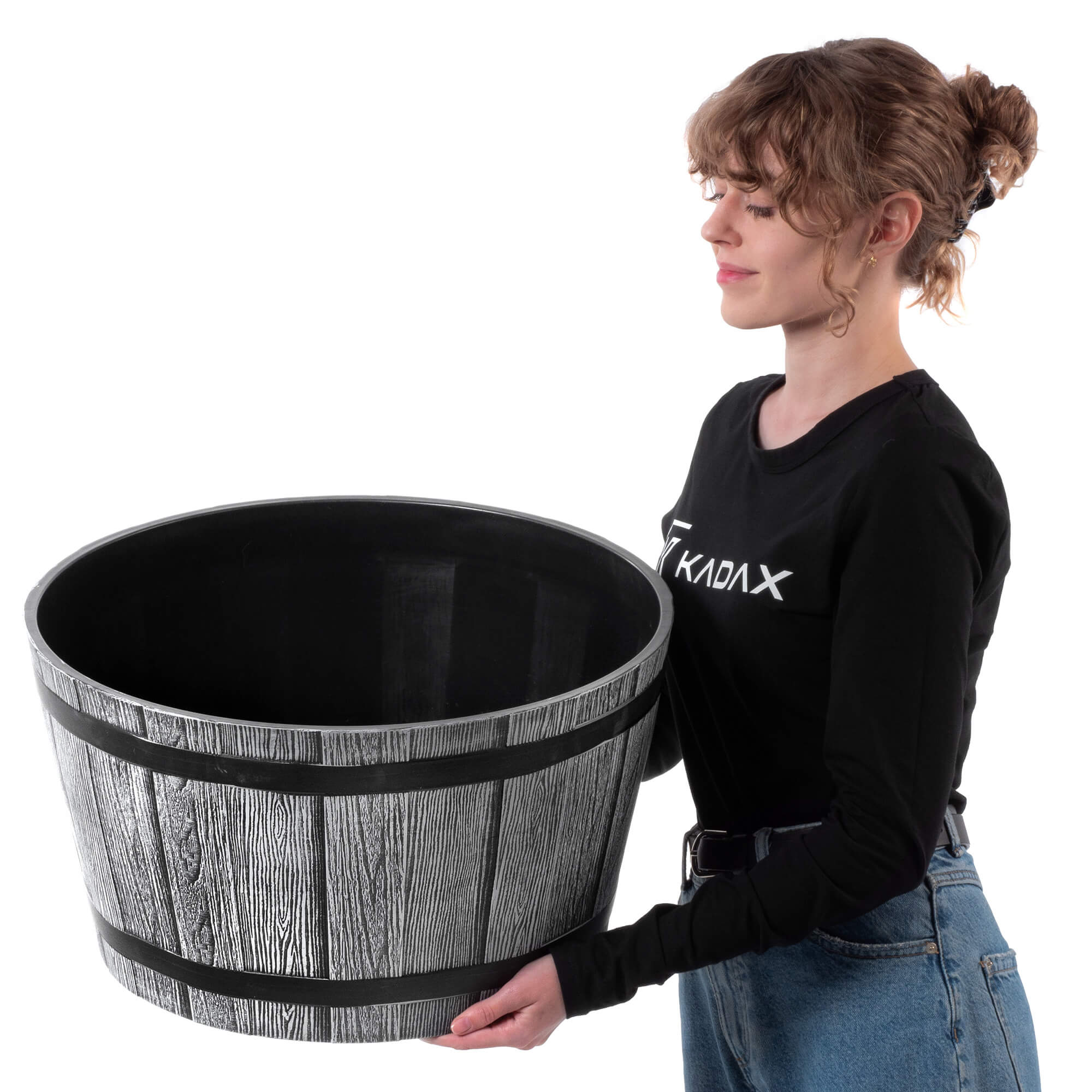 Donica na kwiaty Sori 50 cm jasny szary