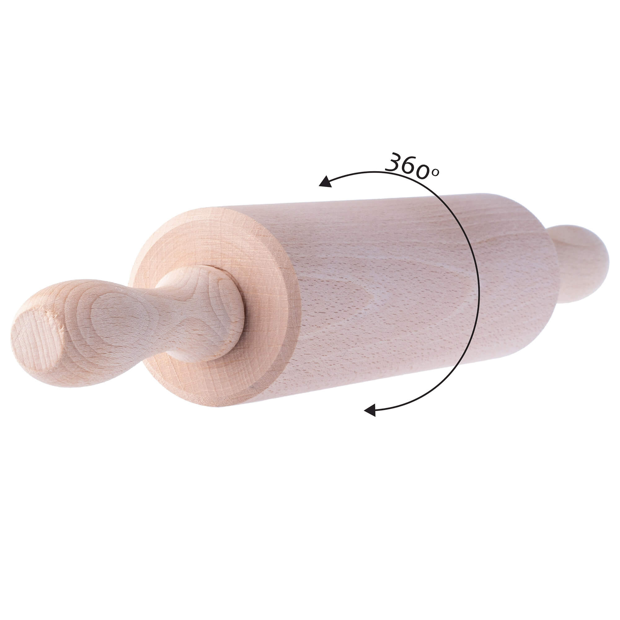 Drewniany wałek kuchenny do ciasta 38 cm
