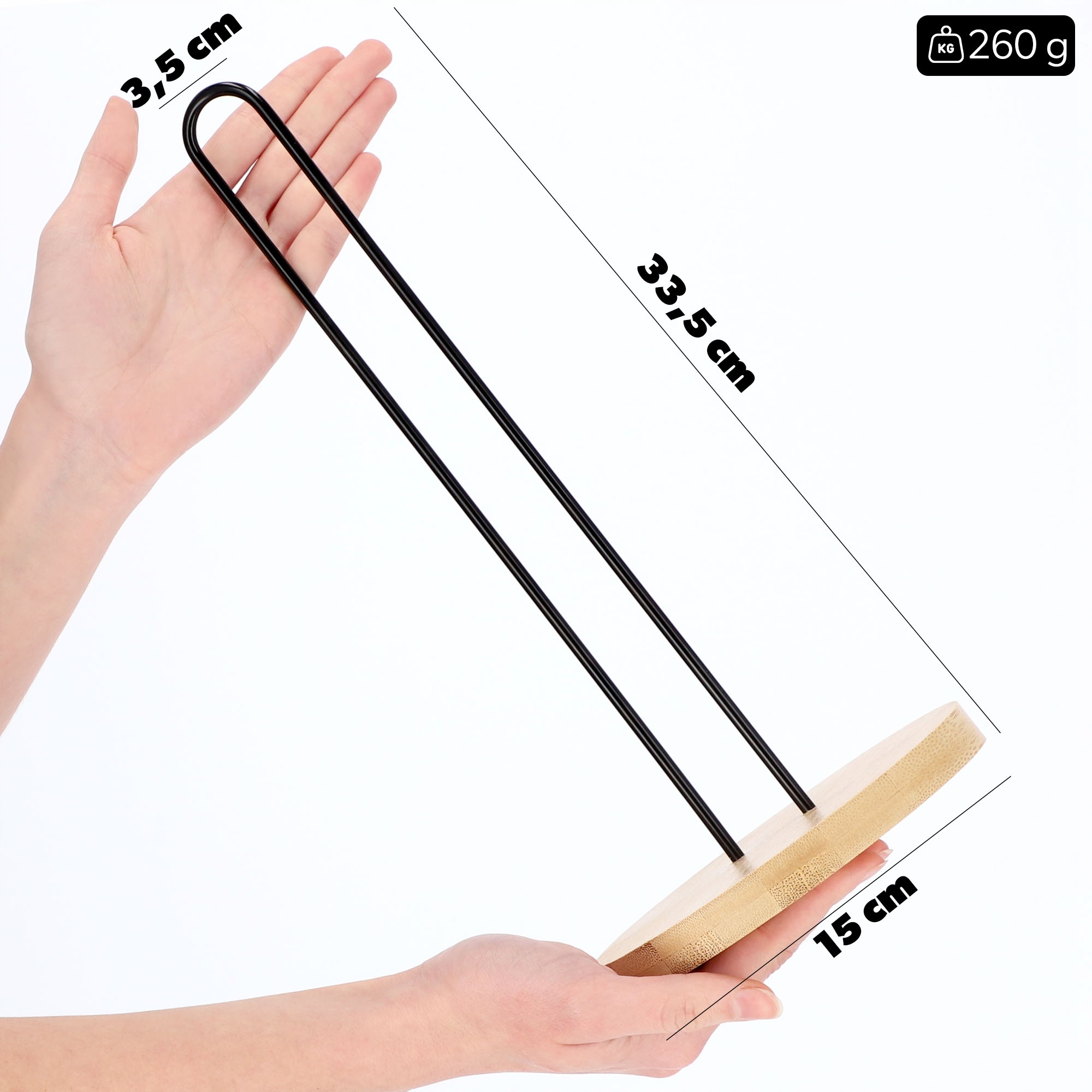 Stojak na ręcznik papierowy Barega 33 x 15 cm, czarny