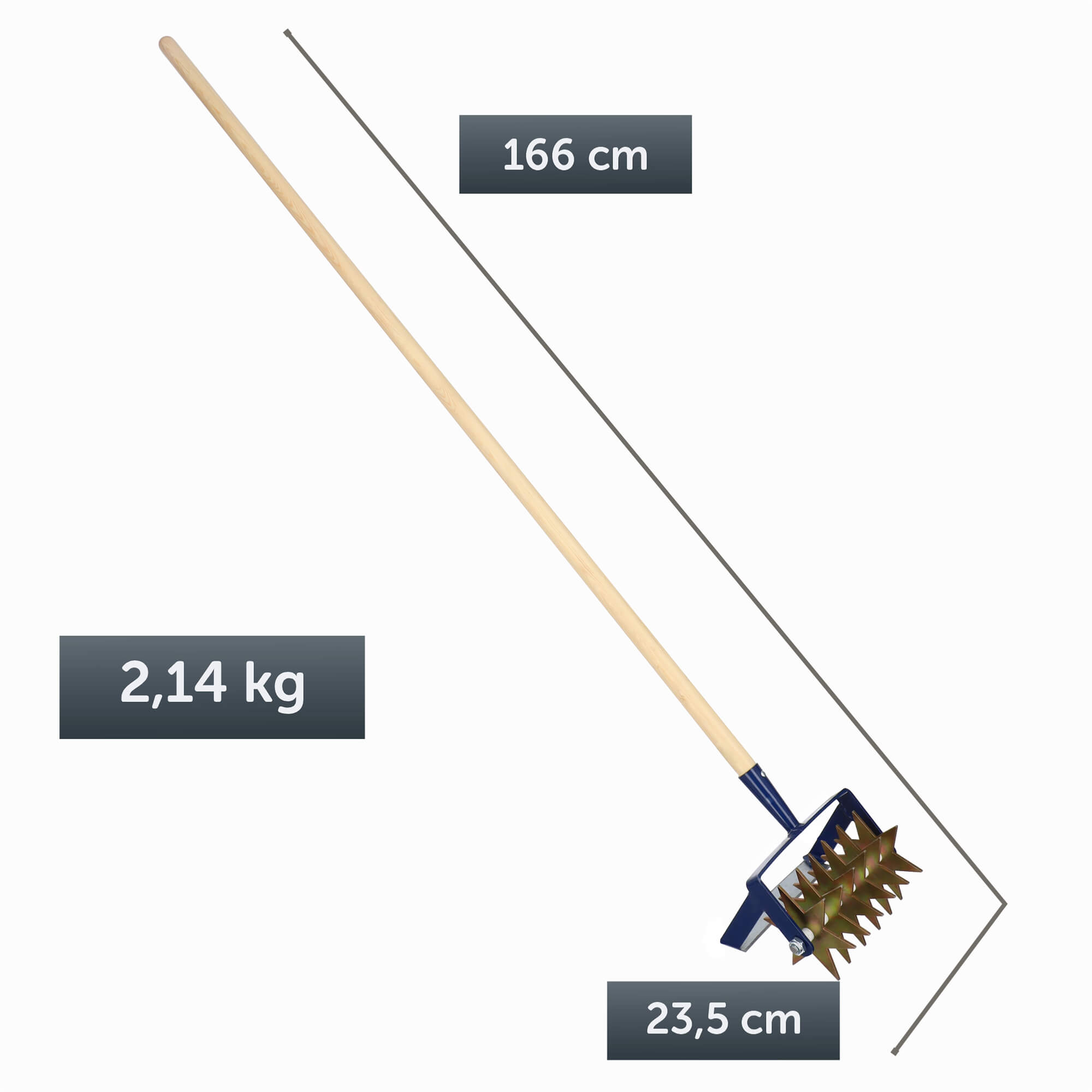 Spulchniacz Kesti 2w1 166 x 23 cm, niebieski