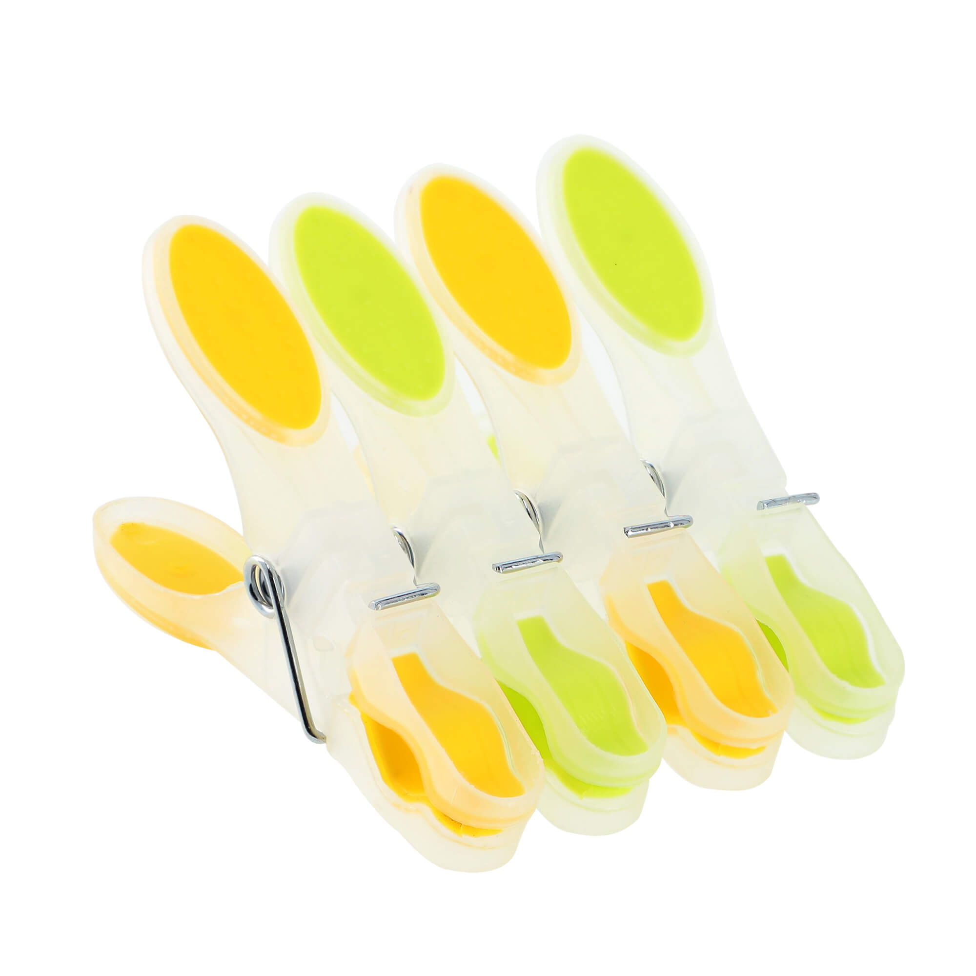 Plastikowe klamerki do bielizny Luant , zielono-żółte, 12 szt.