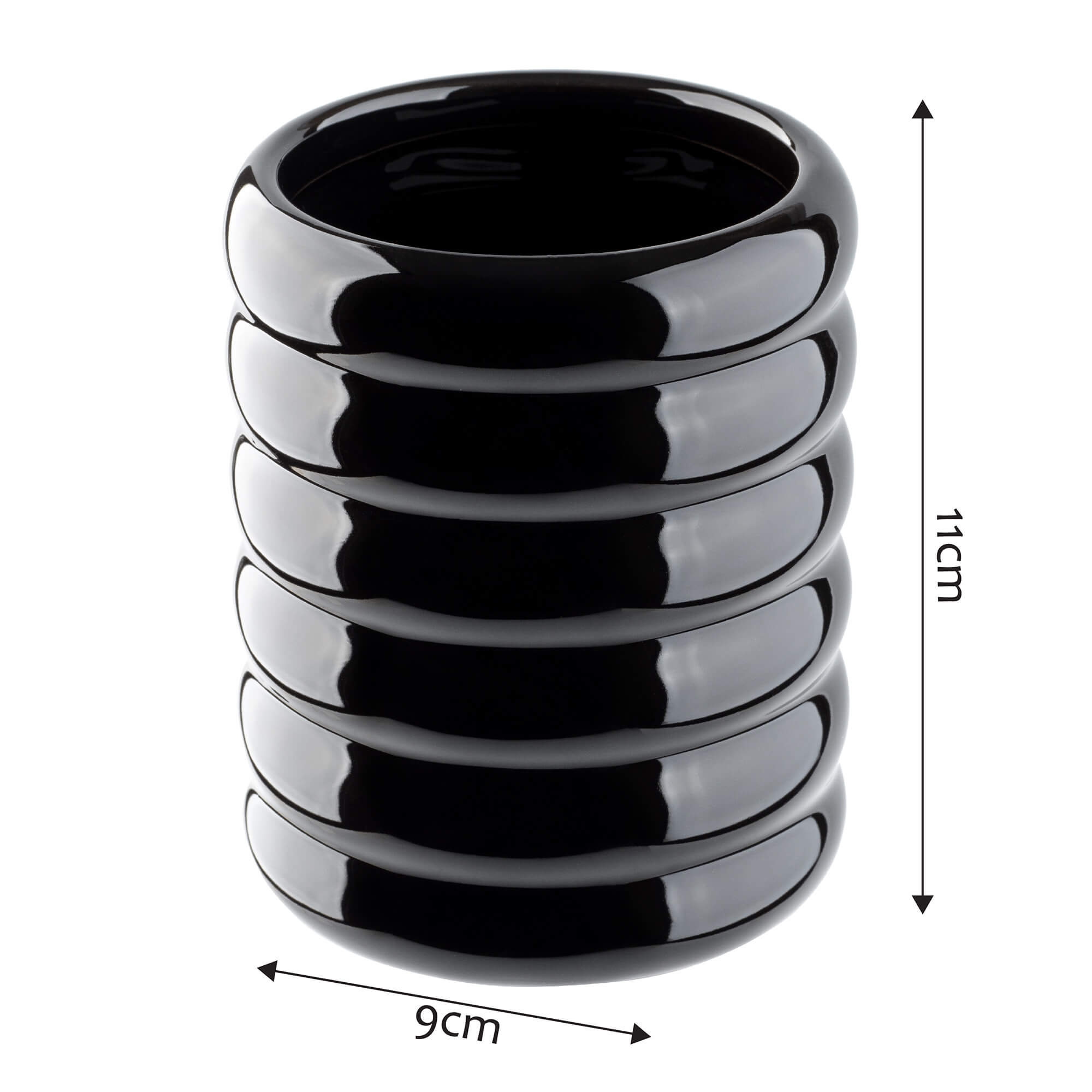 Kubek łazienkowy na pastę i szczoteczki 150 ml, czarny