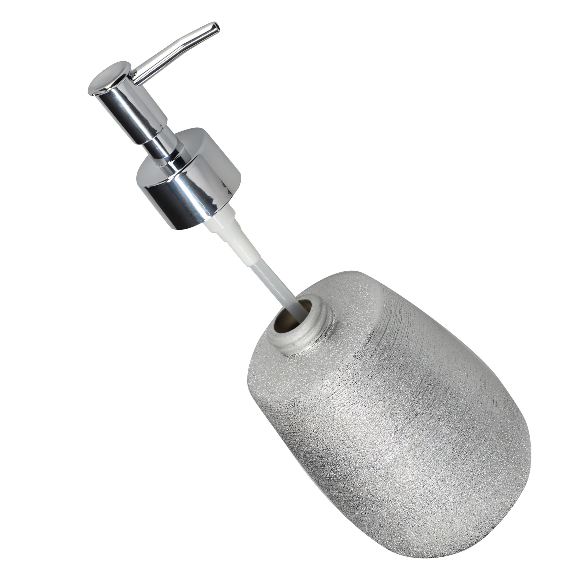 Dozownik na mydło Bari, srebrny