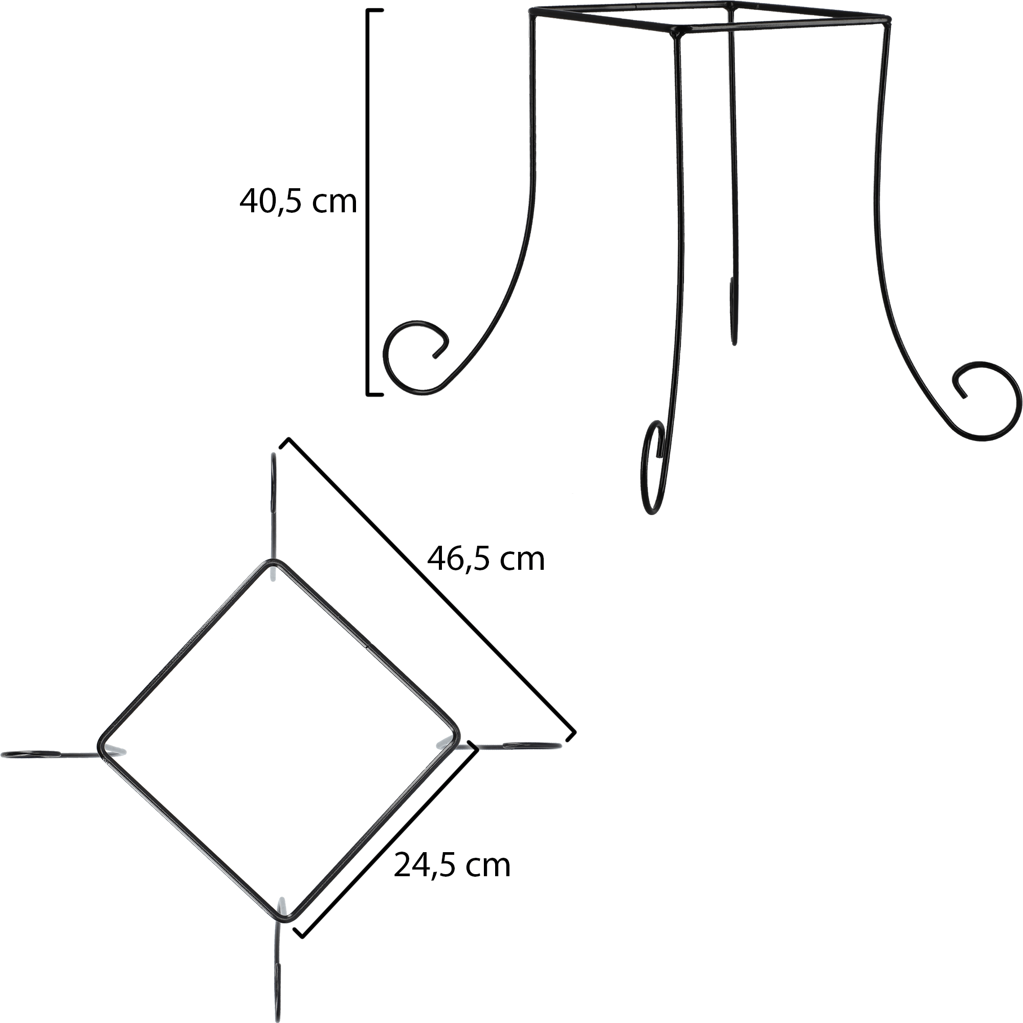 Stojak na donicę 40 x 46 cm, metalowy