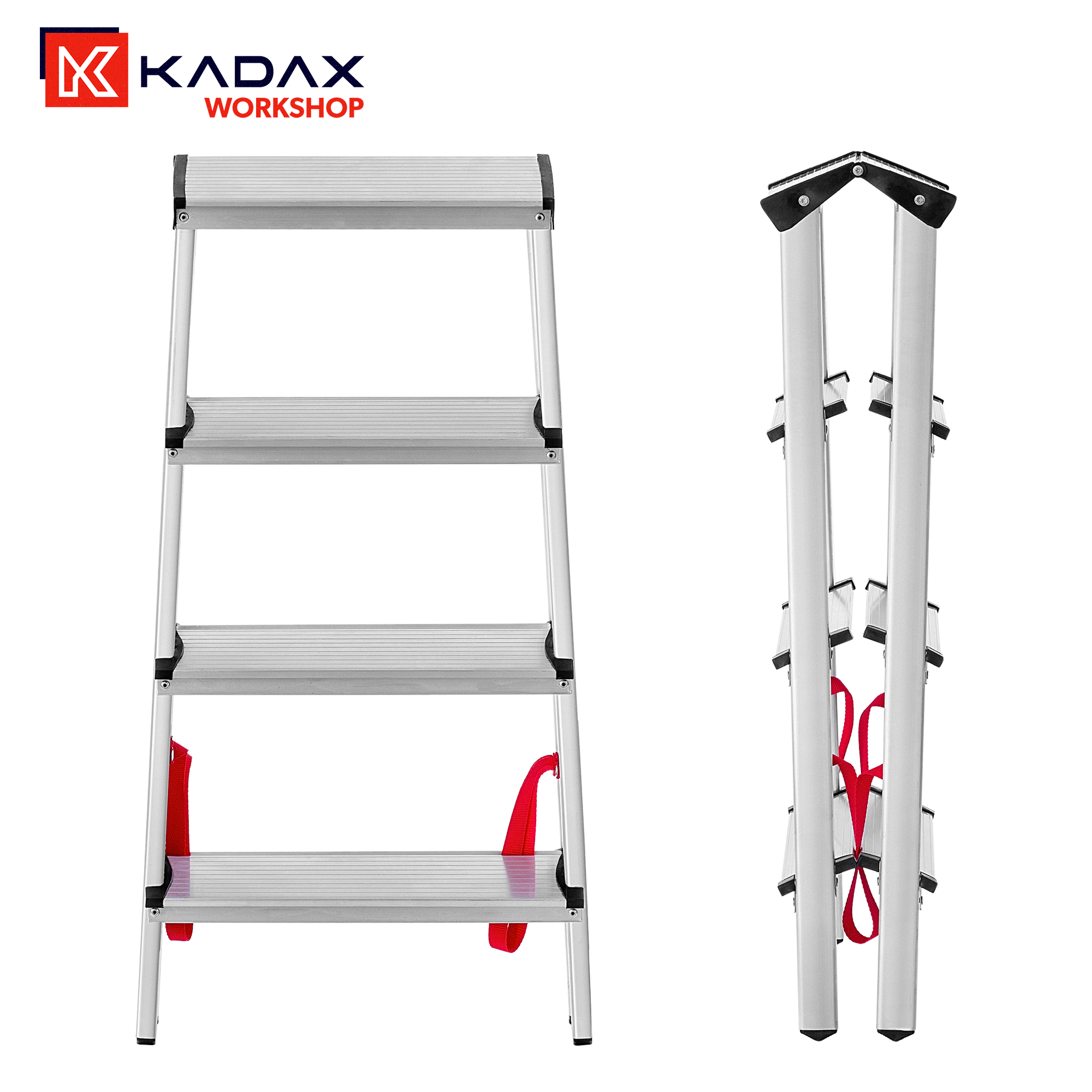 Drabina aluminiowa dwustronna Telti 4 stopnie