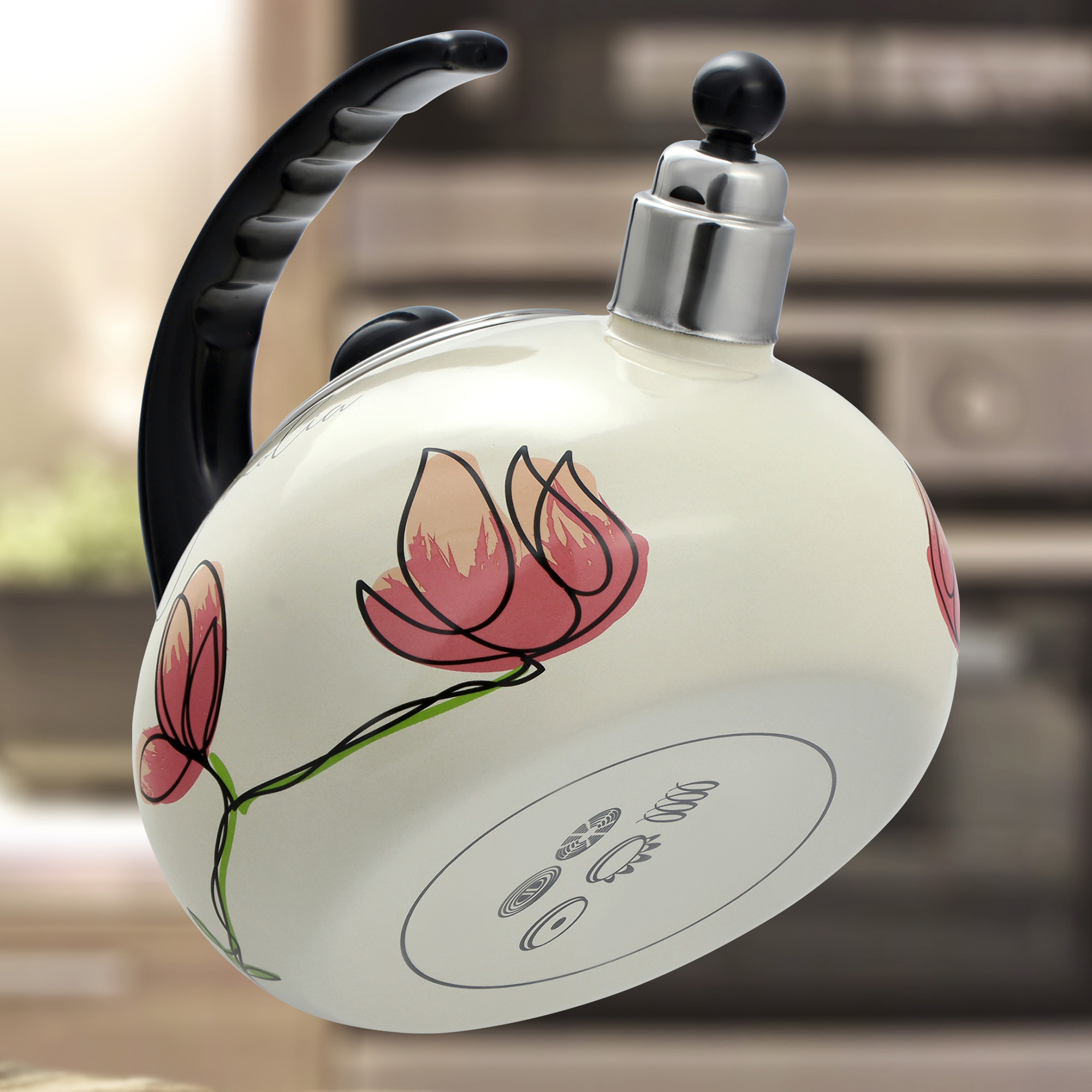 Czajnik emaliowany Marbella 2.2L „Kwiaty Magnolii”