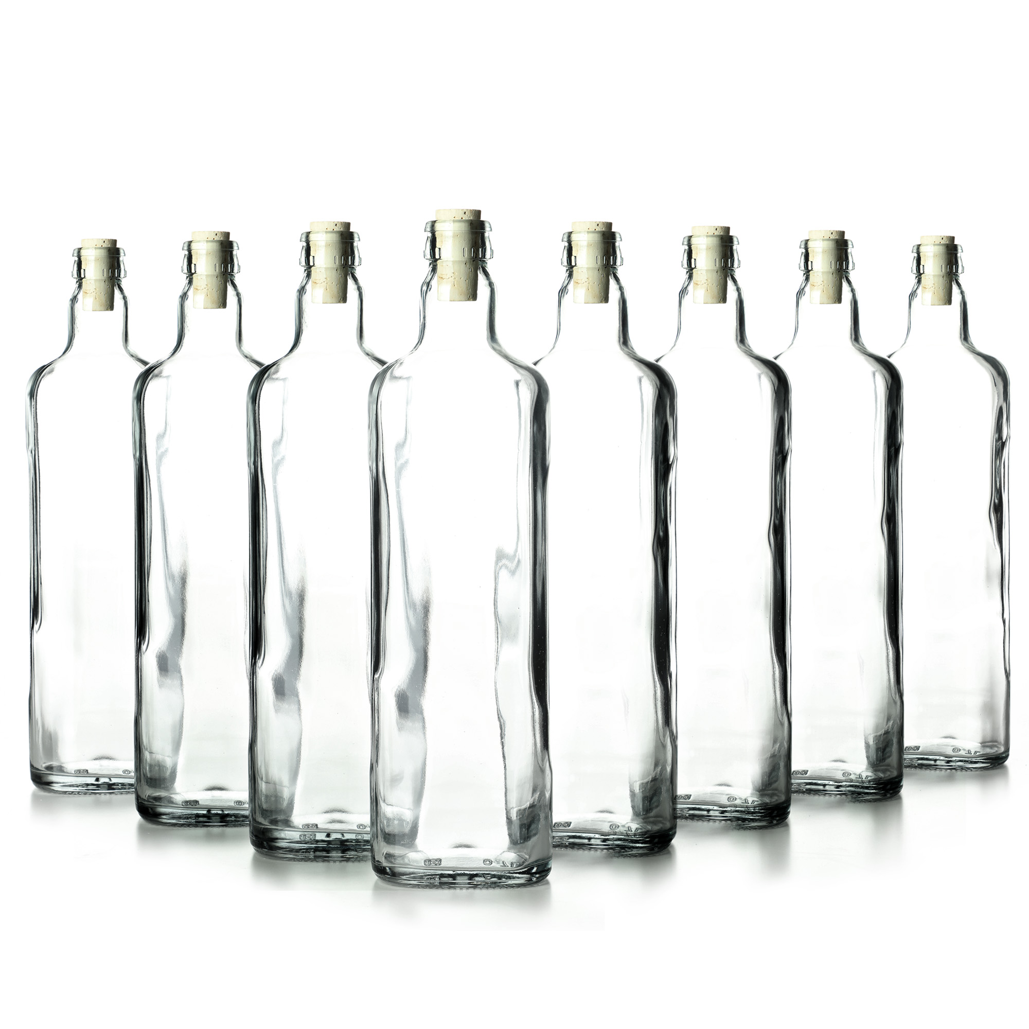 Butelka z korkiem Rotzo 0,7L z korkiem fi21, 8 szt.