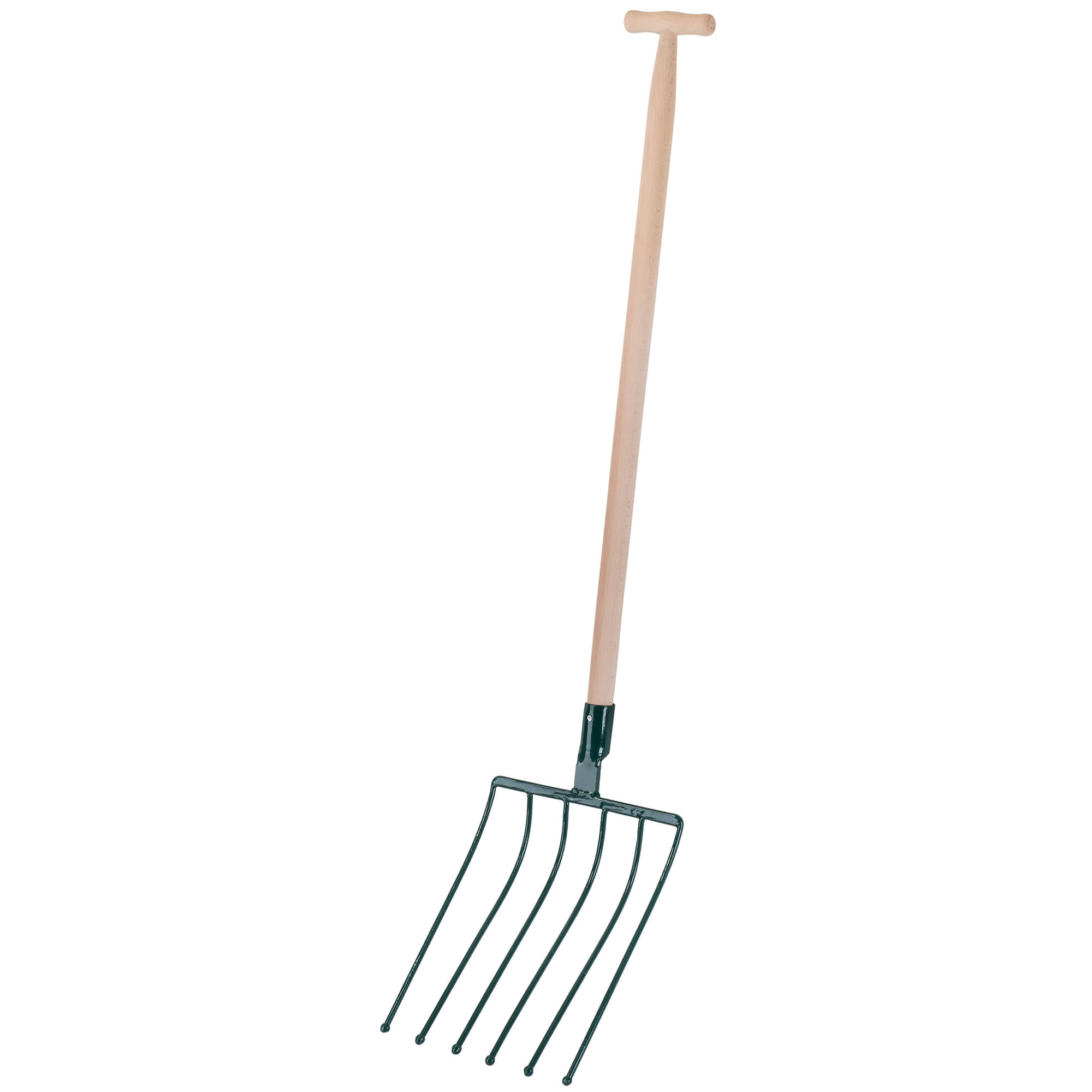 Widły metalowe 6 zębów 140 cm, zielone