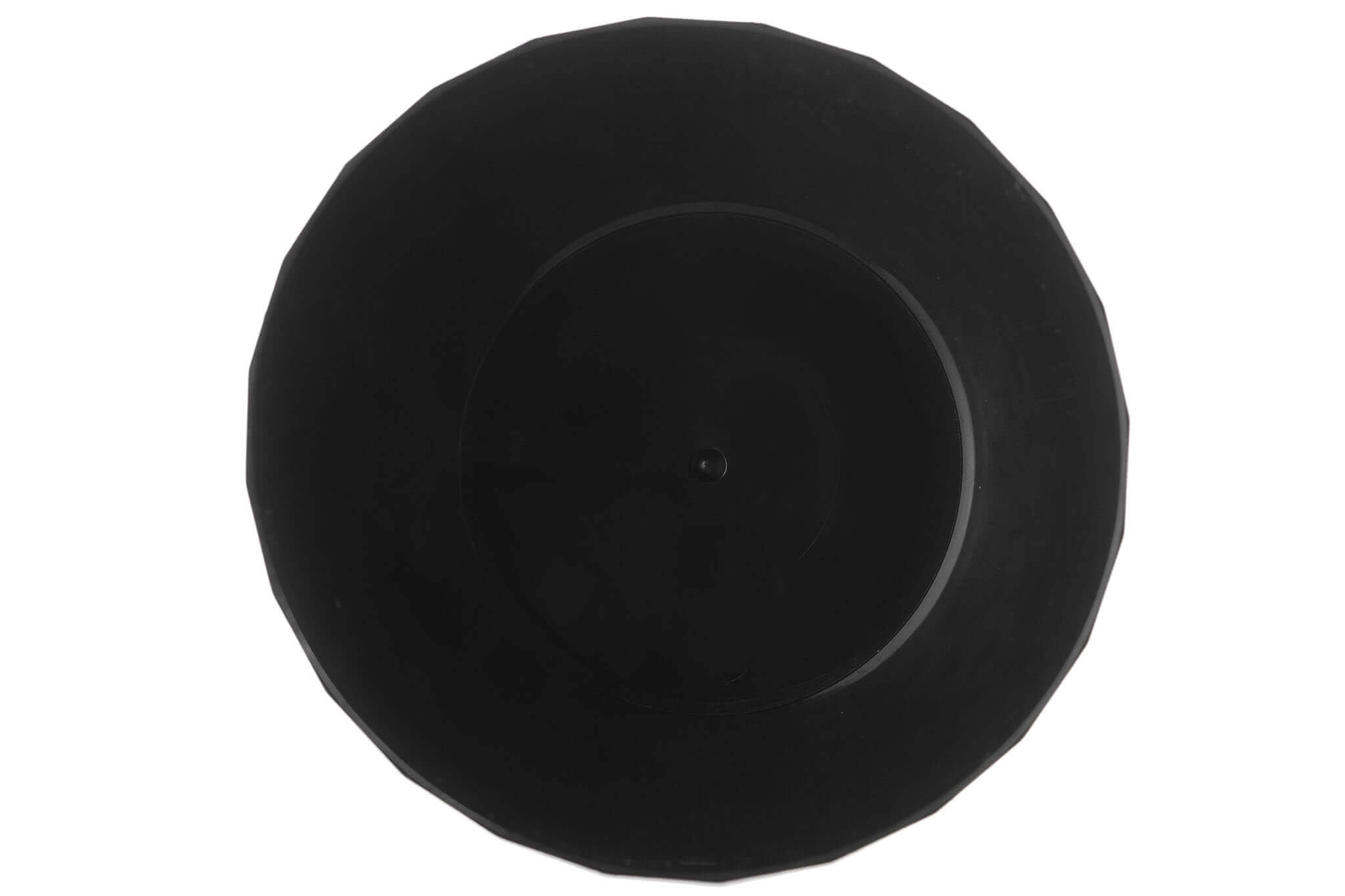 Doniczka na kwiaty z podstawką 14 cm, czarna