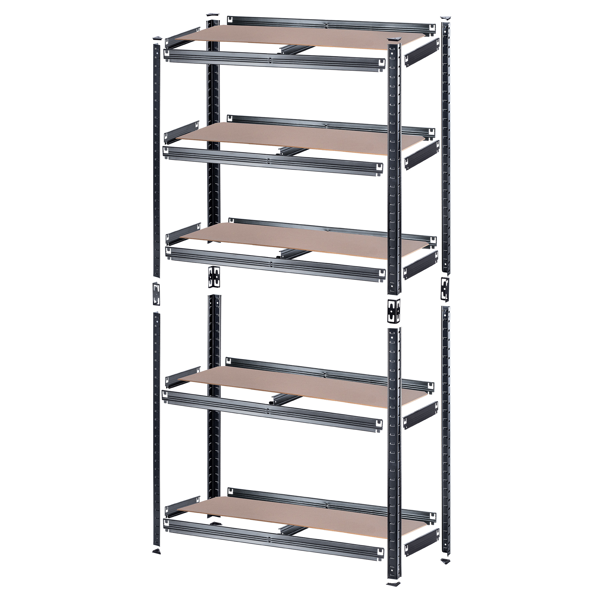 Regał metalowy 5-poziomowy Gien 875kg czarny