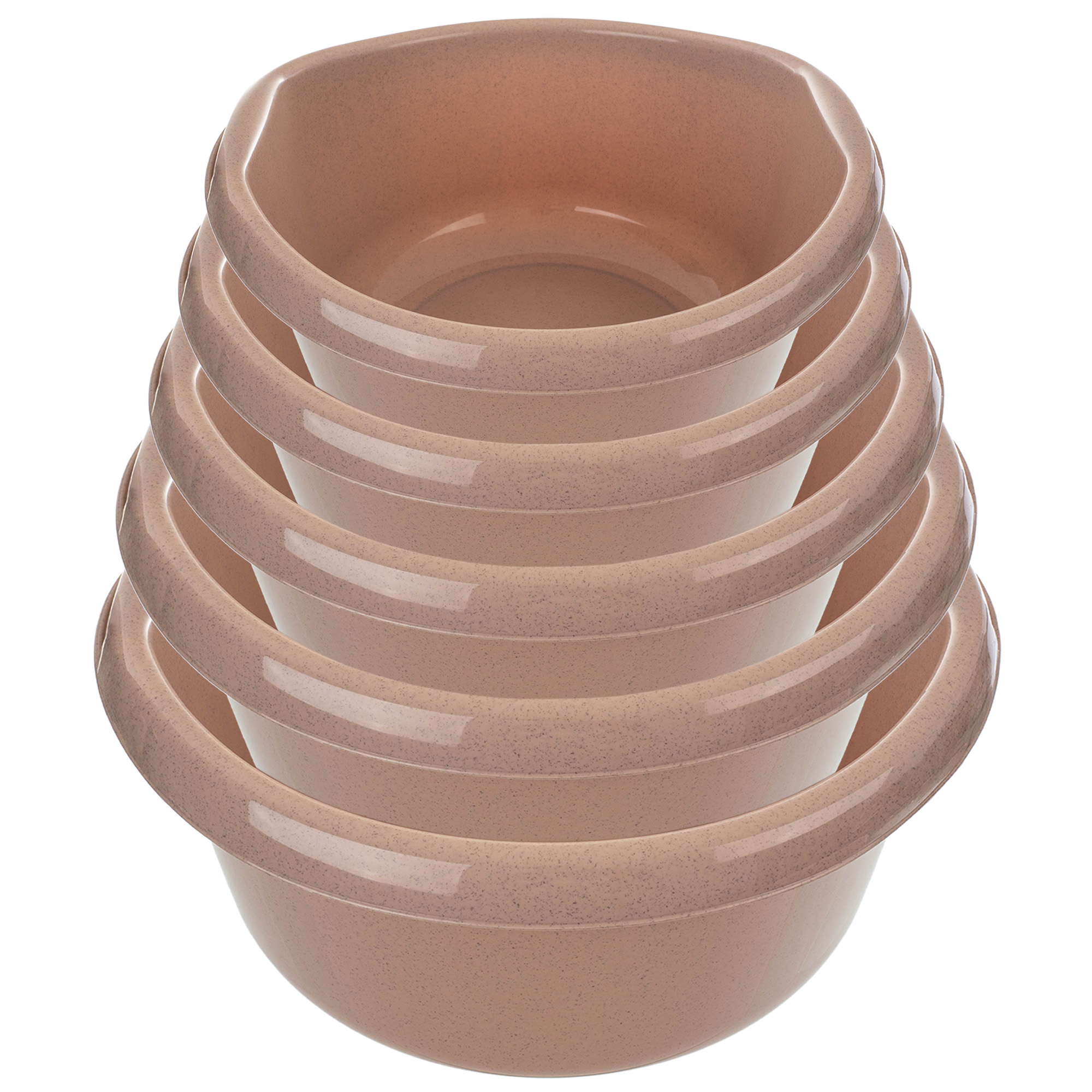 Miednica plastikowa z uchwytami Treix 20L beżowy