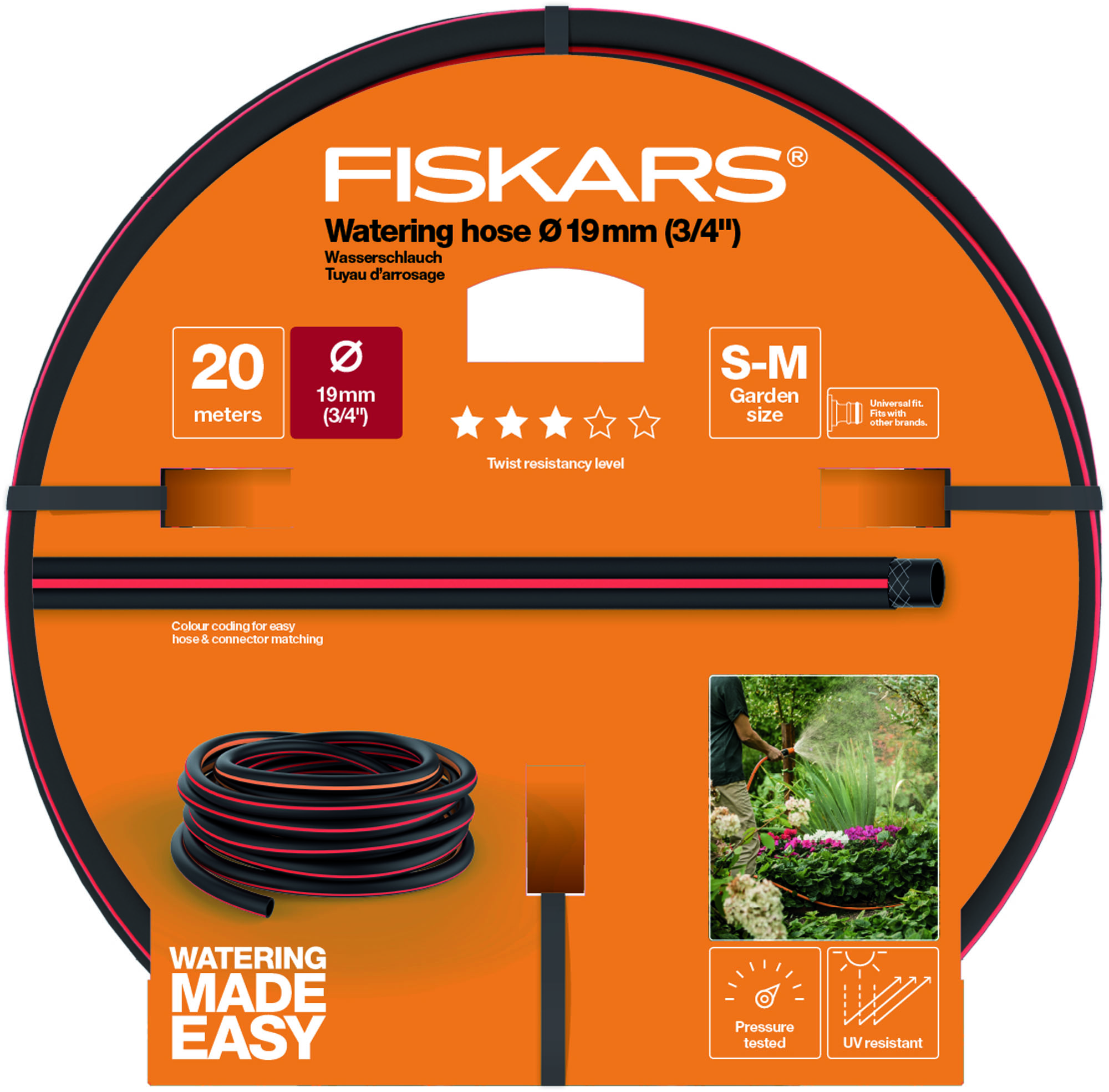 Fiskars 1027109 Wąż ogrodowy 19 mm (3/4”) 20 m – Q3