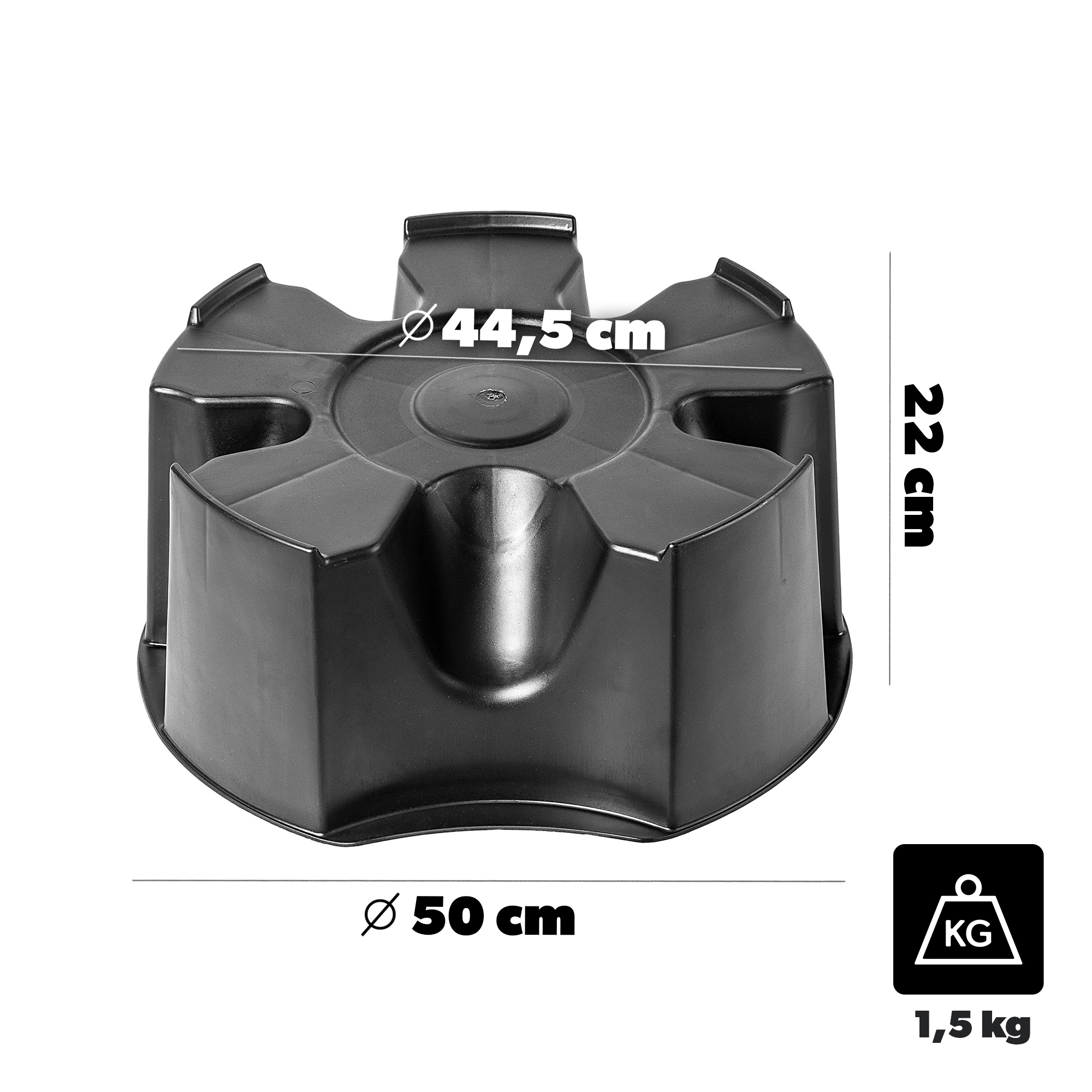 Zbiornik na deszczówkę Onigo 265L z zestawem przyłączeniowym i podstawką