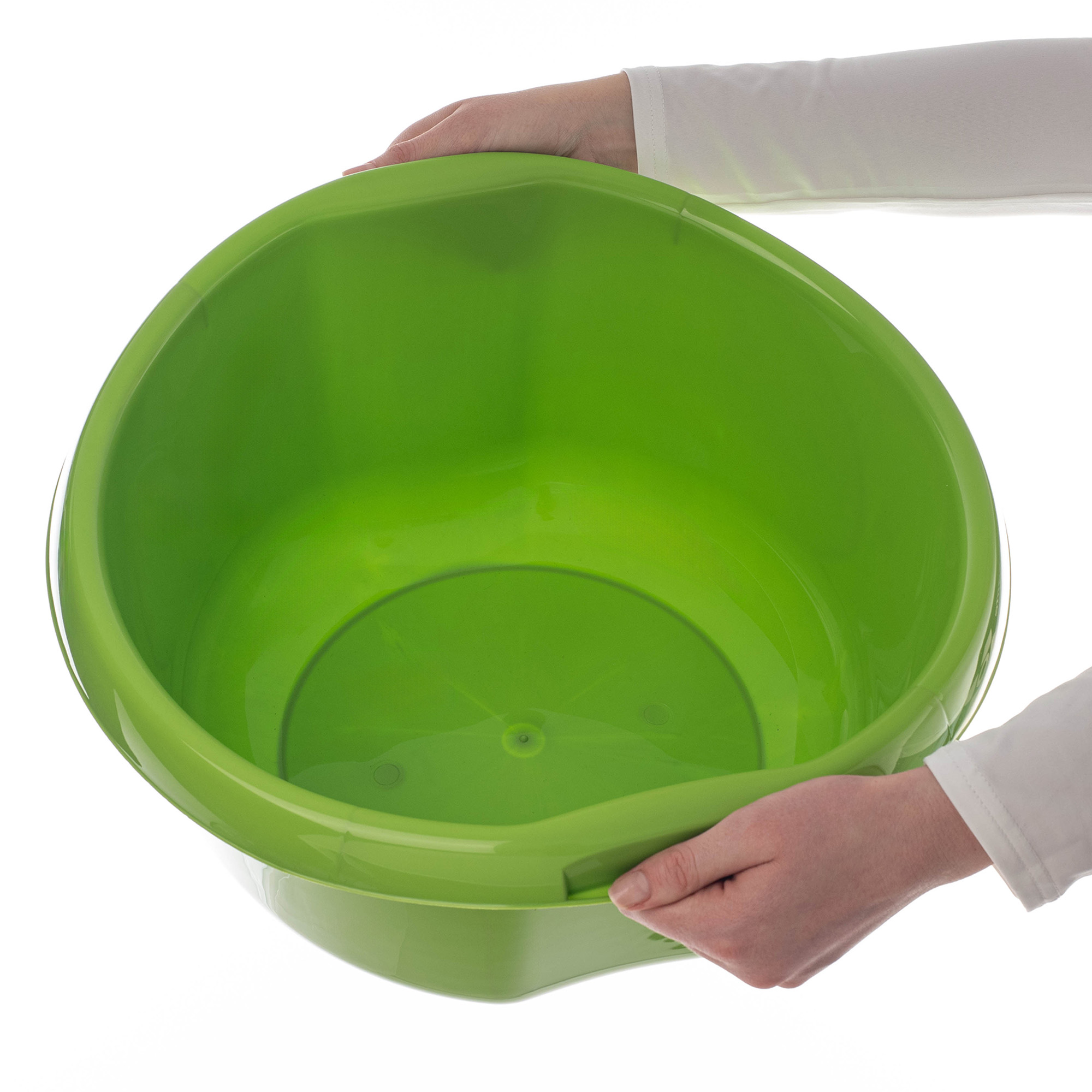 Miednica plastikowa z uchwytami Treix 15L zielona