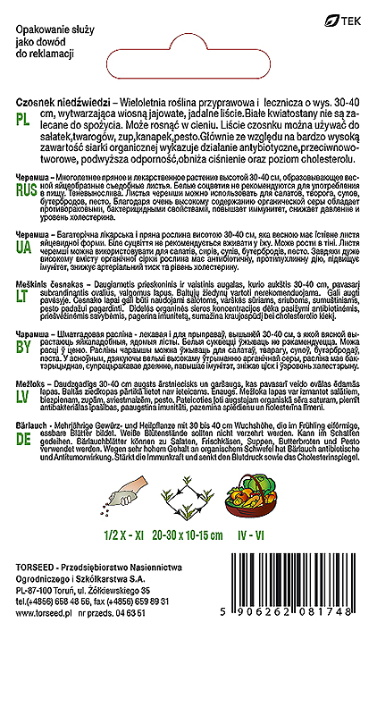 Czosnek niedźwiedzi Allium ursinum 0,5g