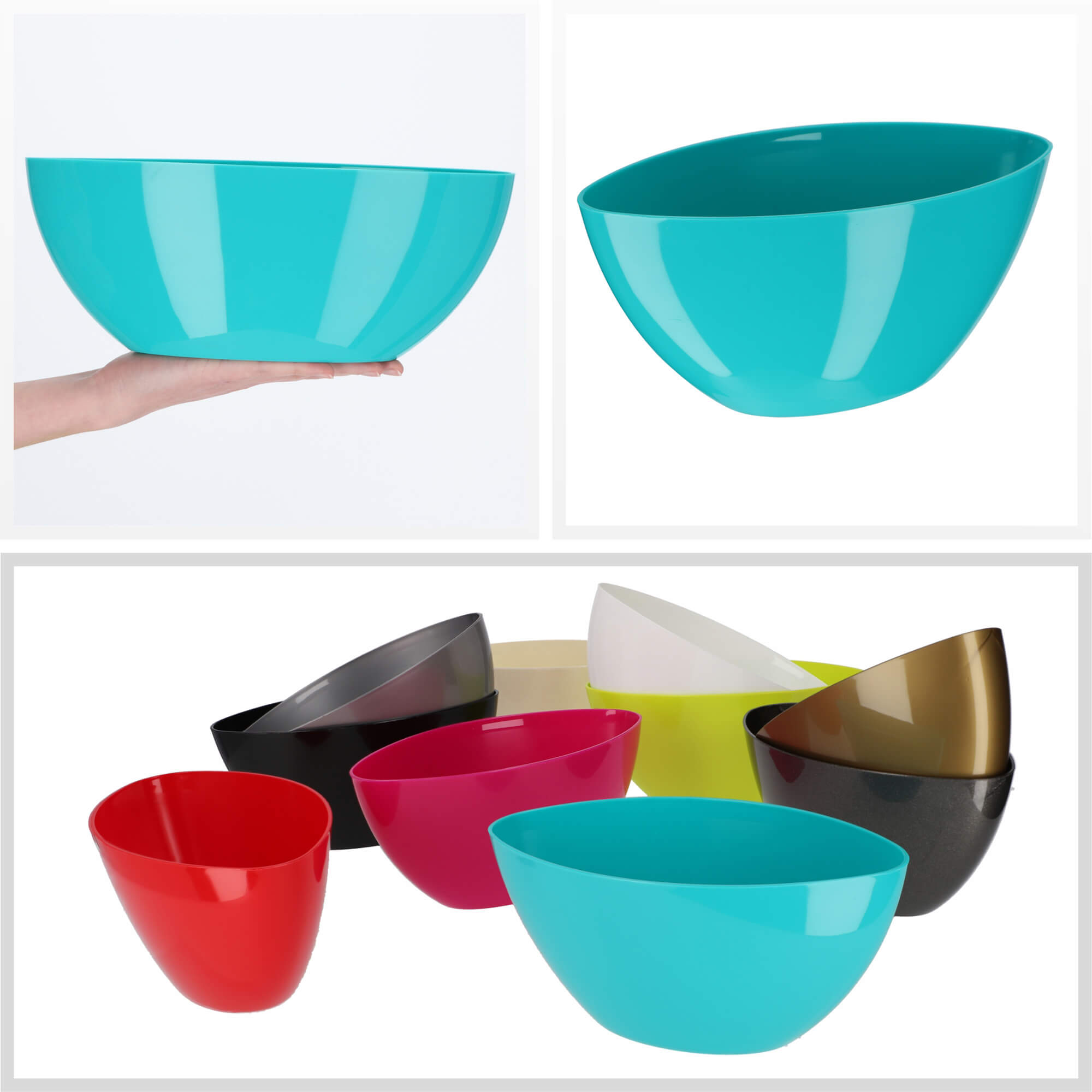 Doniczka na kwiaty Ptuj owalna 30 cm, turkusowa