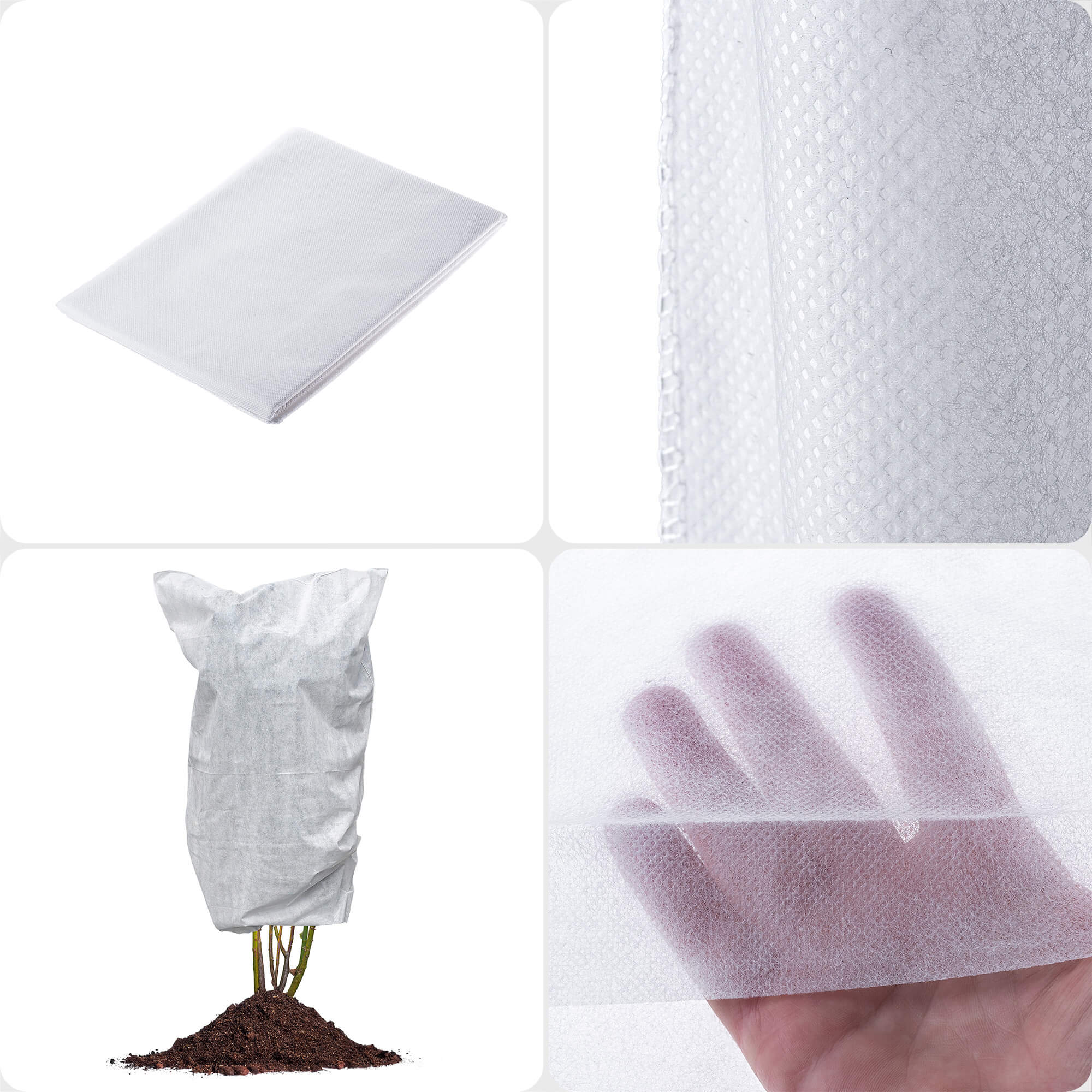 Kaptur ochronny na rośliny Vatan 1 x 1.6 m 30 g/m² biały 3 szt.