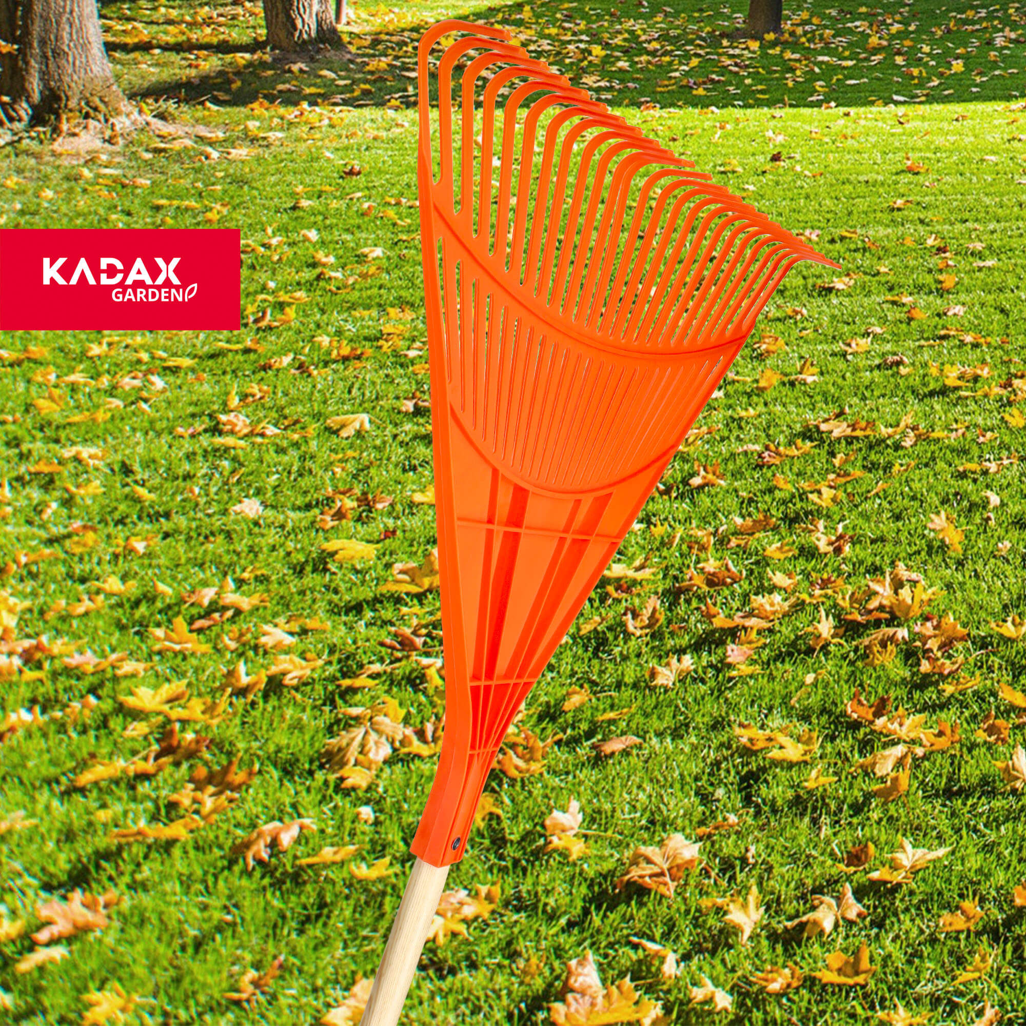 Grabie do liści Scotto 176x 60 cm, pomarańczowe