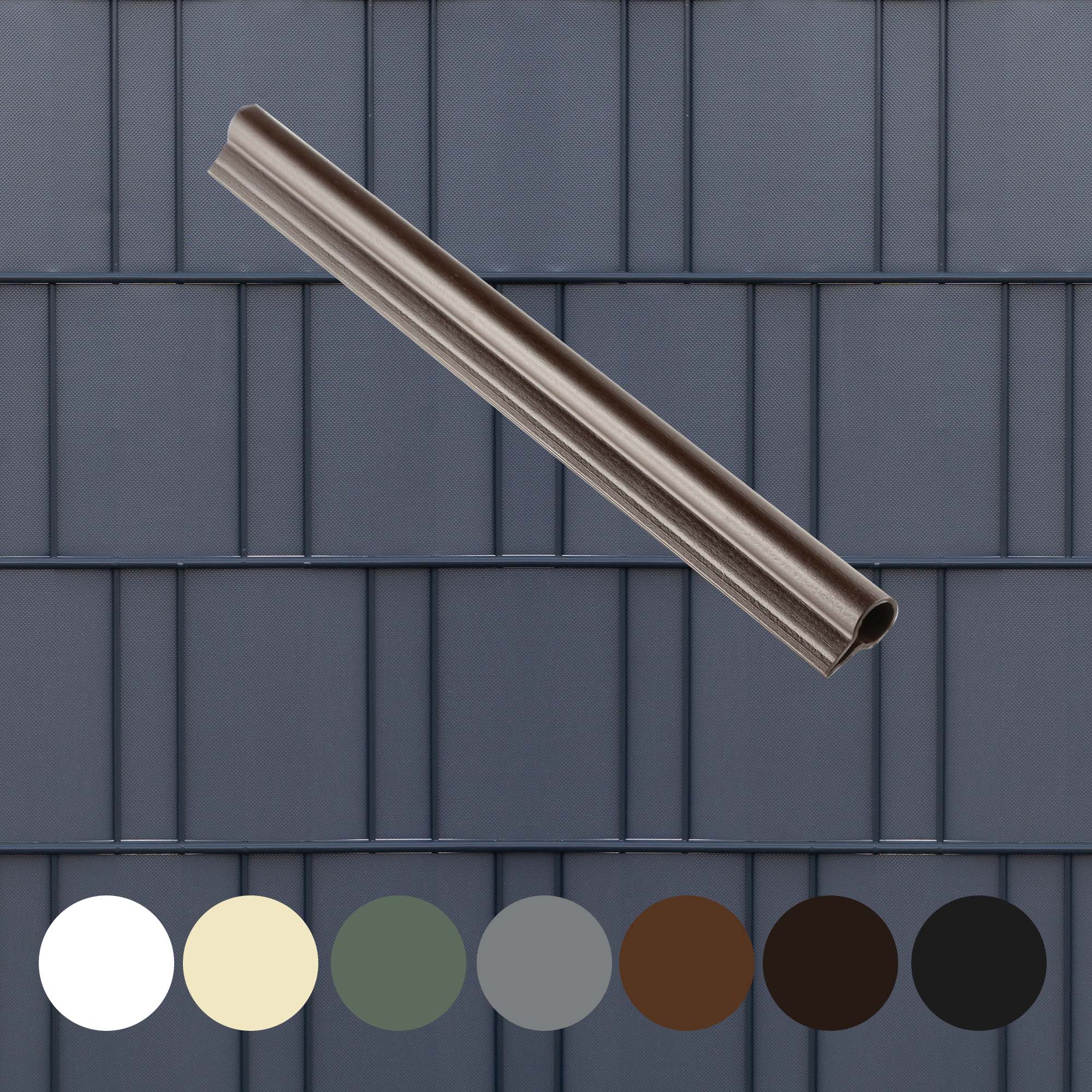 Klipsy do taśmy ogrodzeniowej ciemno brązowe 1 x 17 cm, 2 szt.